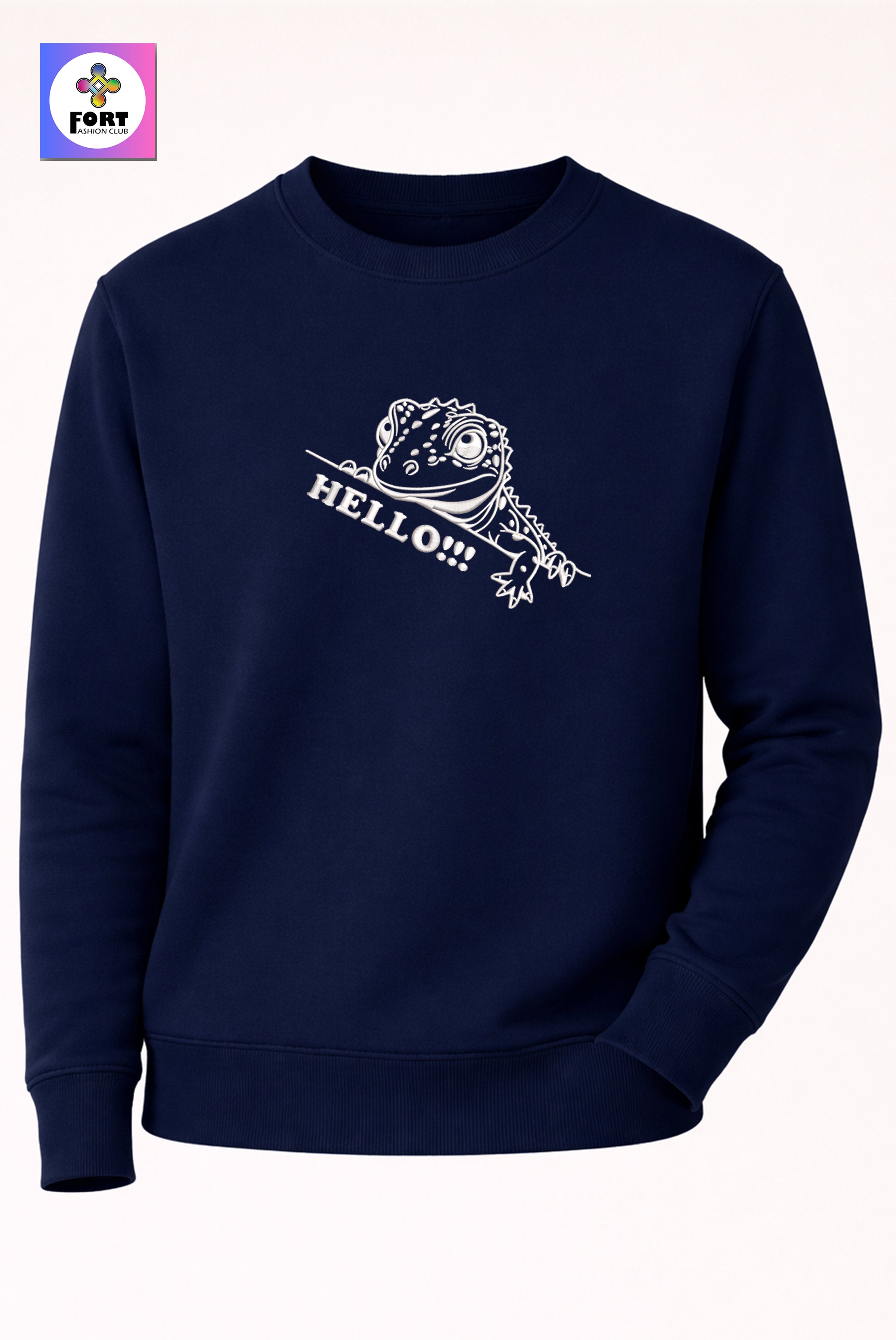 Crazy Embroidery Unisex Sweatshirt – Lezard