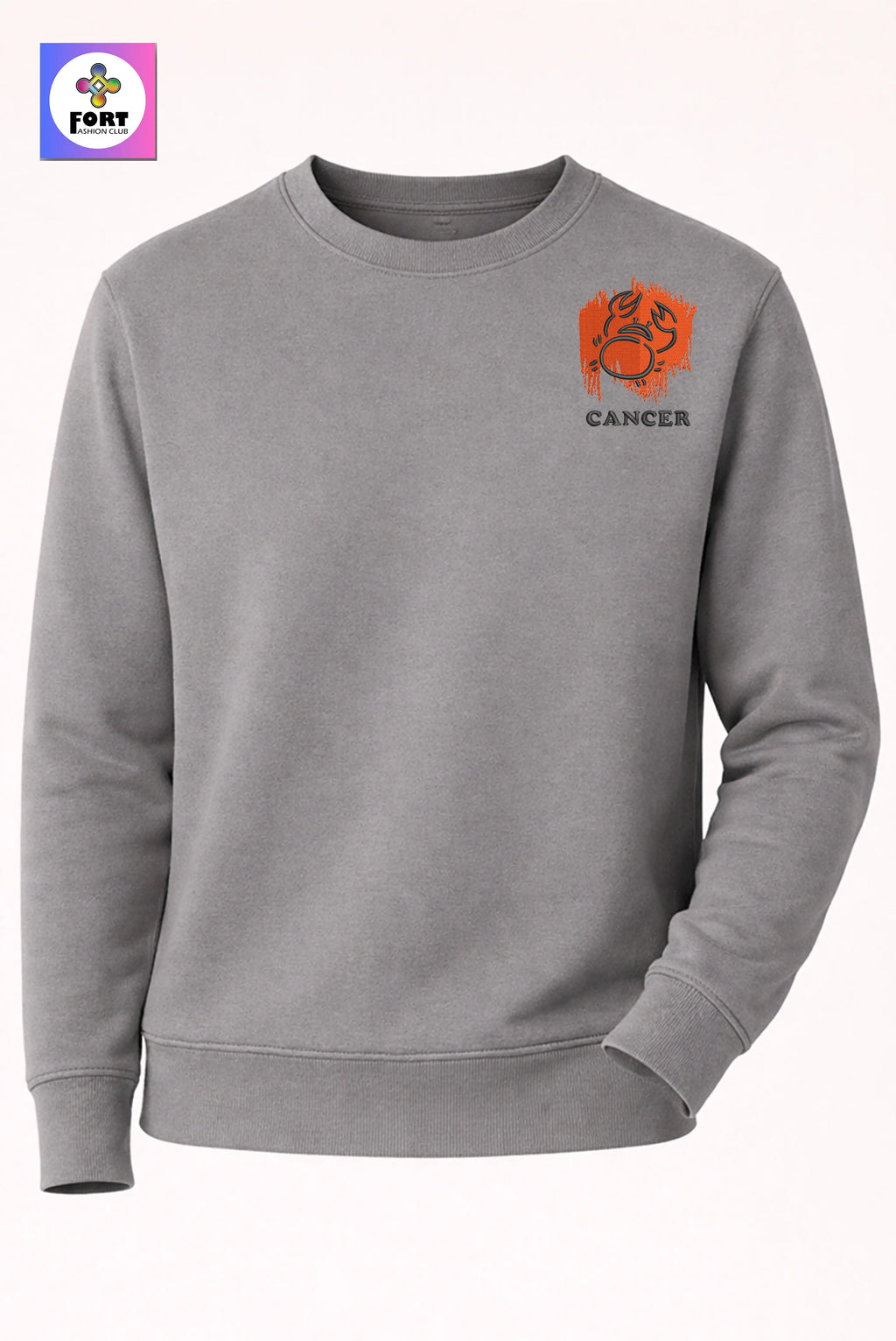 Crazy Zodiac Embroidery Unisex Sweatshirt – Cancer