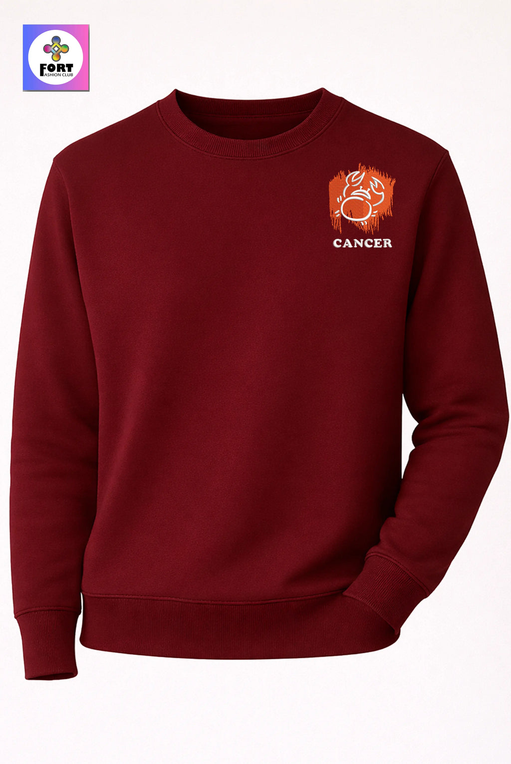 Crazy Zodiac Embroidery Unisex Sweatshirt – Cancer