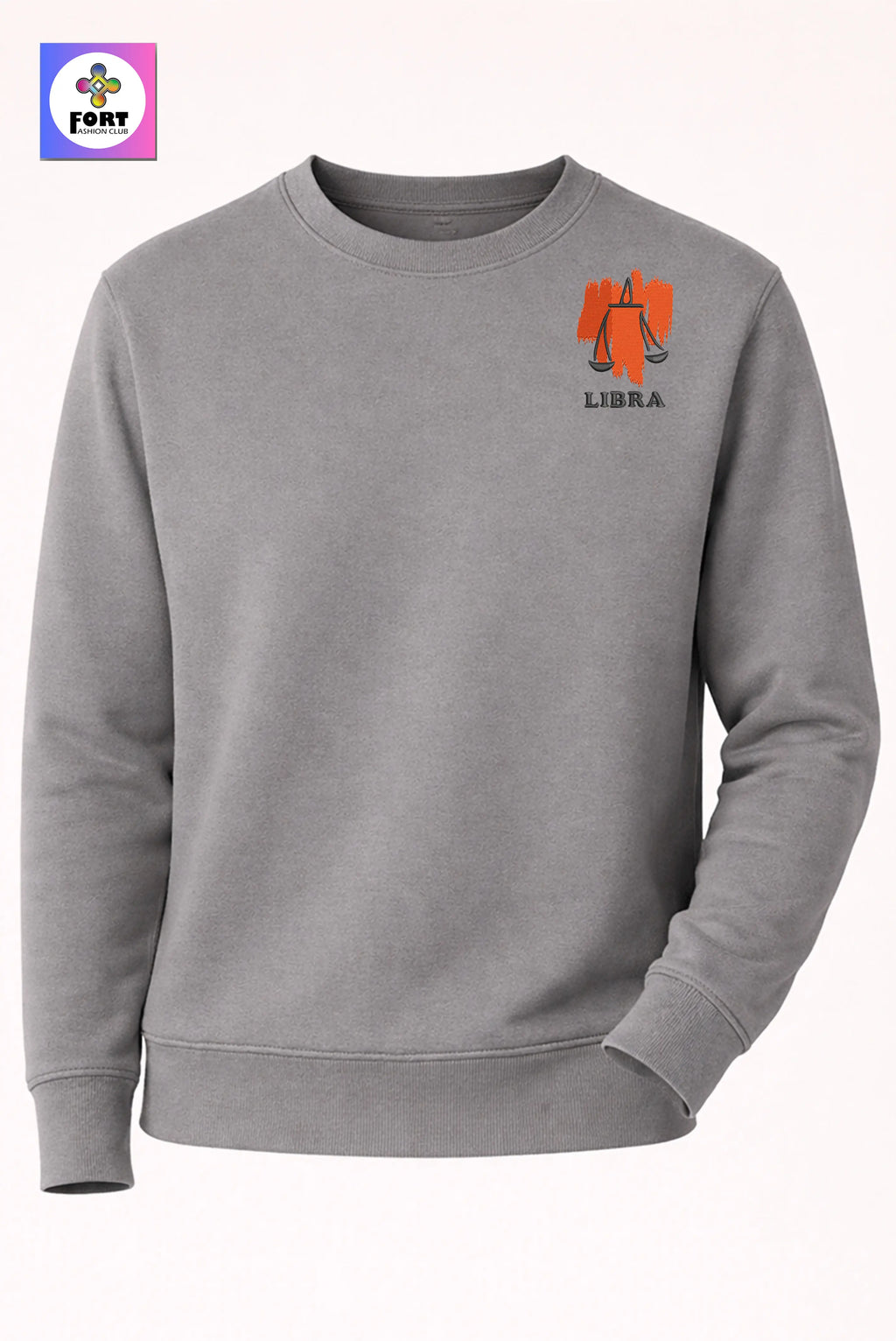 Crazy Zodiac Embroidery Unisex Sweatshirt – Libra