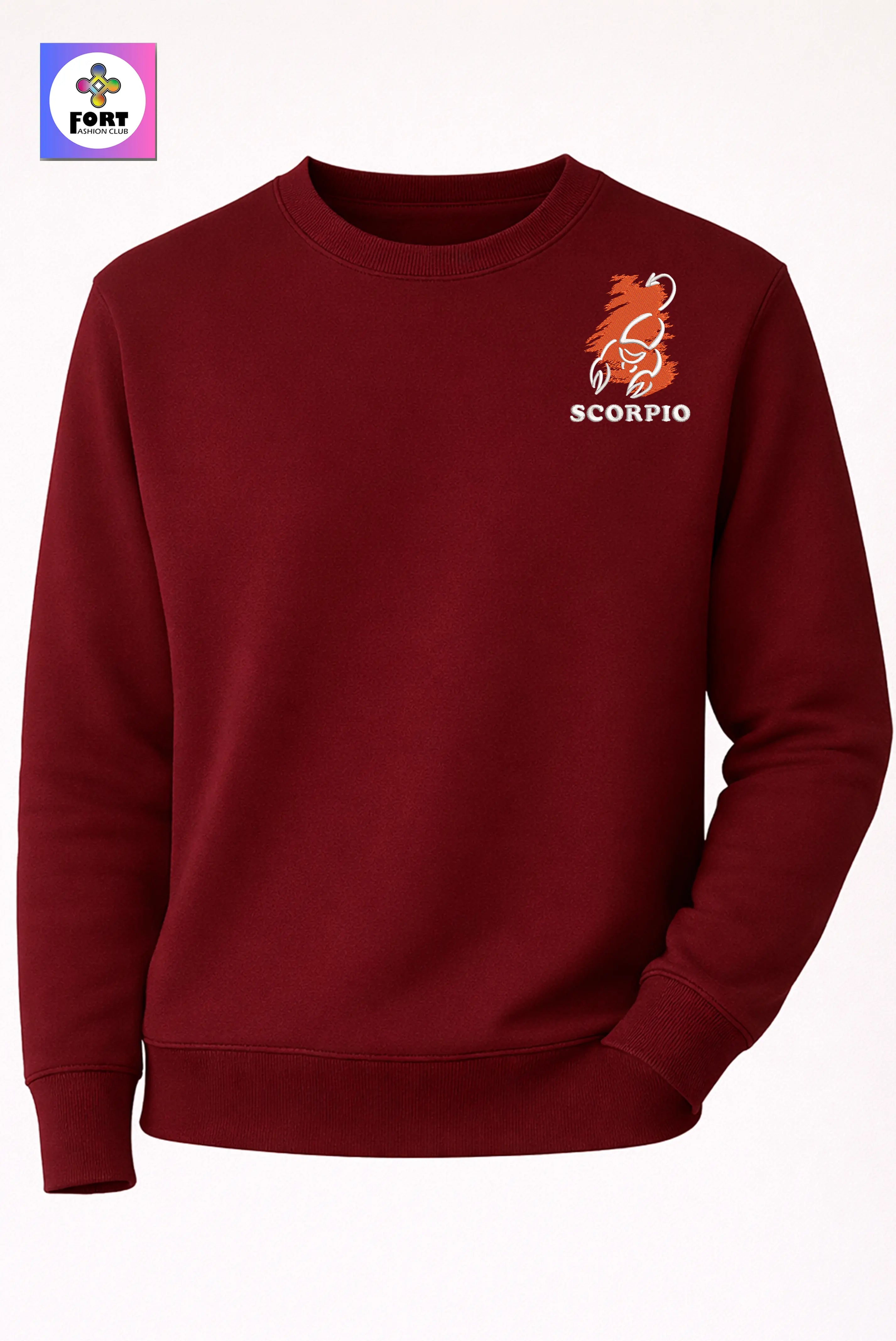 Crazy Zodiac Embroidery Unisex Sweatshirt – Scorpio