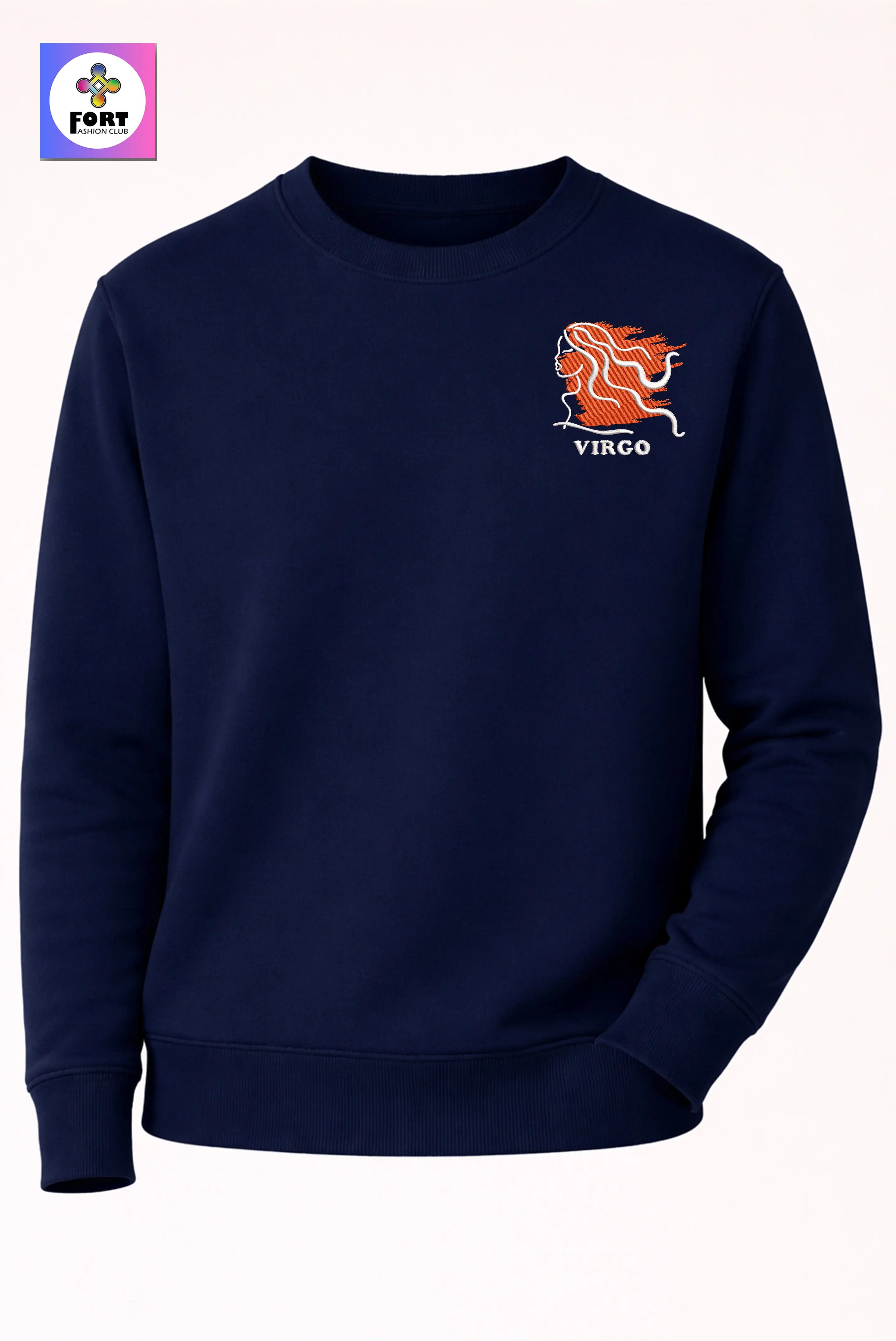 Crazy Zodiac Embroidery Unisex Sweatshirt – Virgo