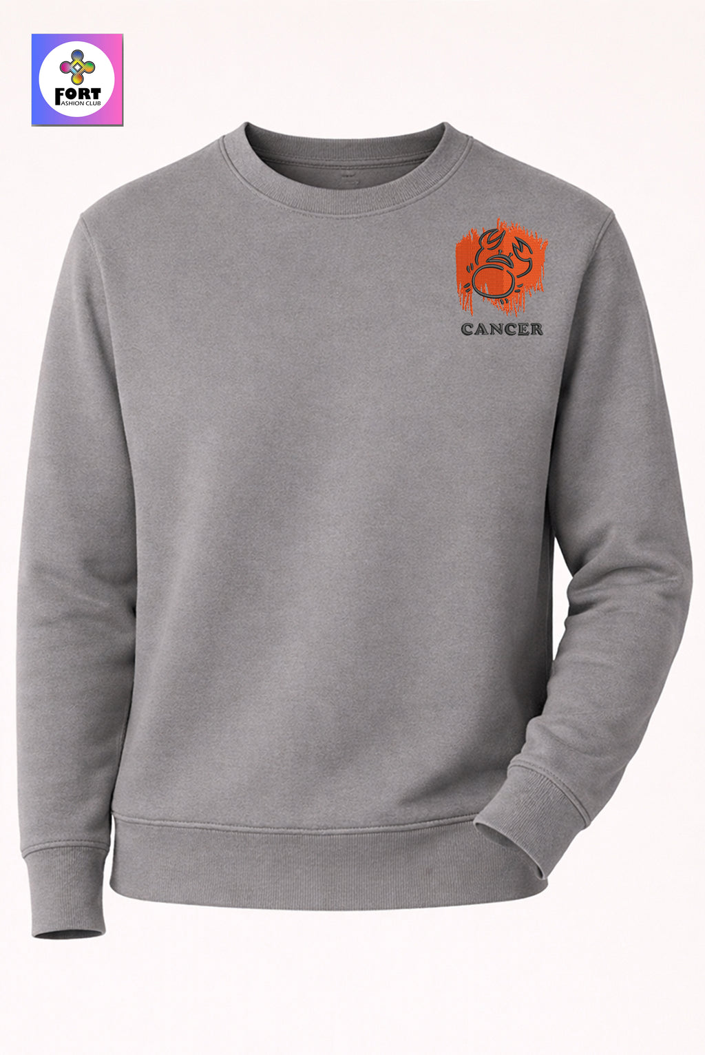 Crazy Zodiac Embroidery Unisex Sweatshirt – Cancer