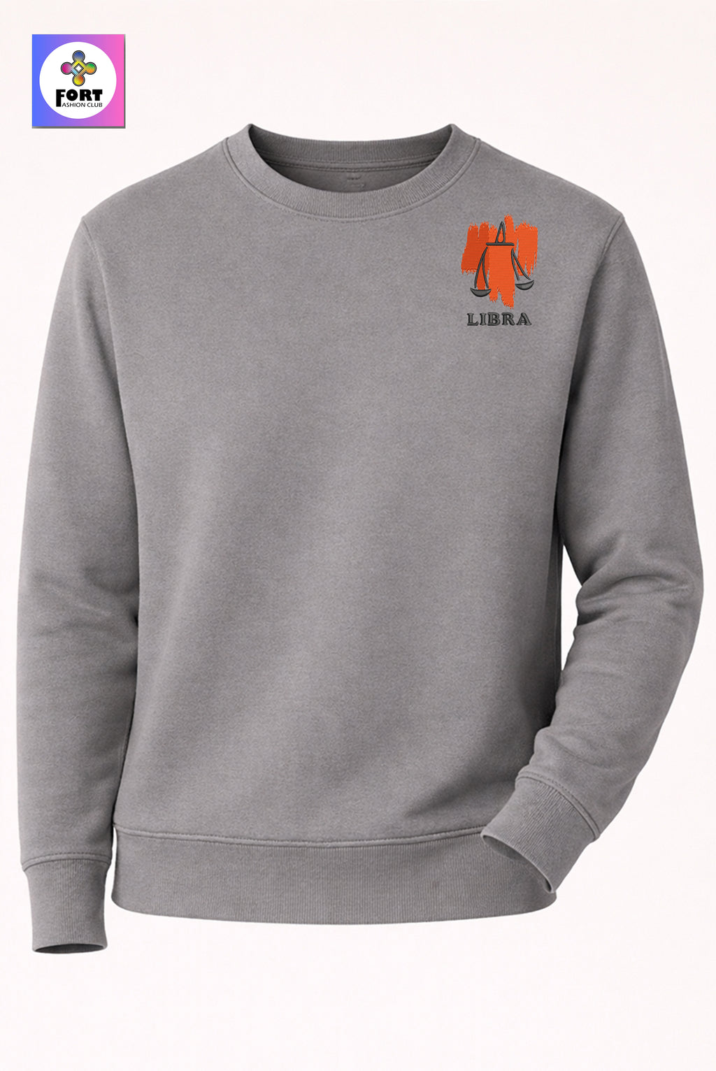Crazy Zodiac Embroidery Unisex Sweatshirt – Libra