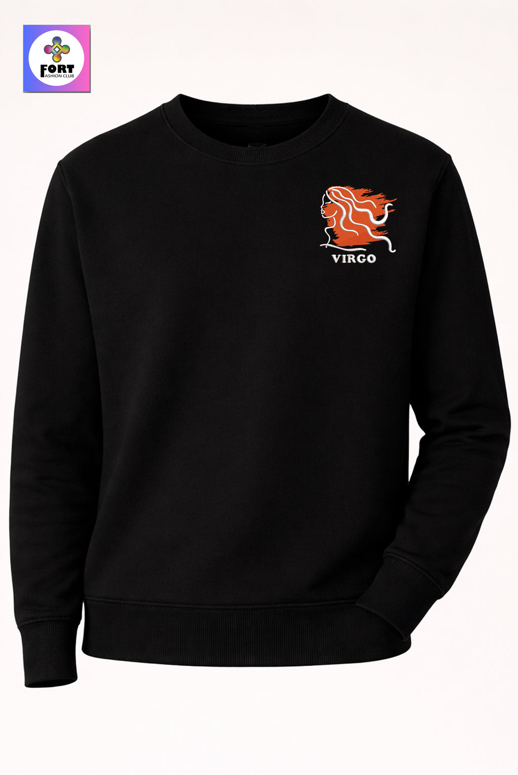 Crazy Zodiac Embroidery Unisex Sweatshirt – Virgo