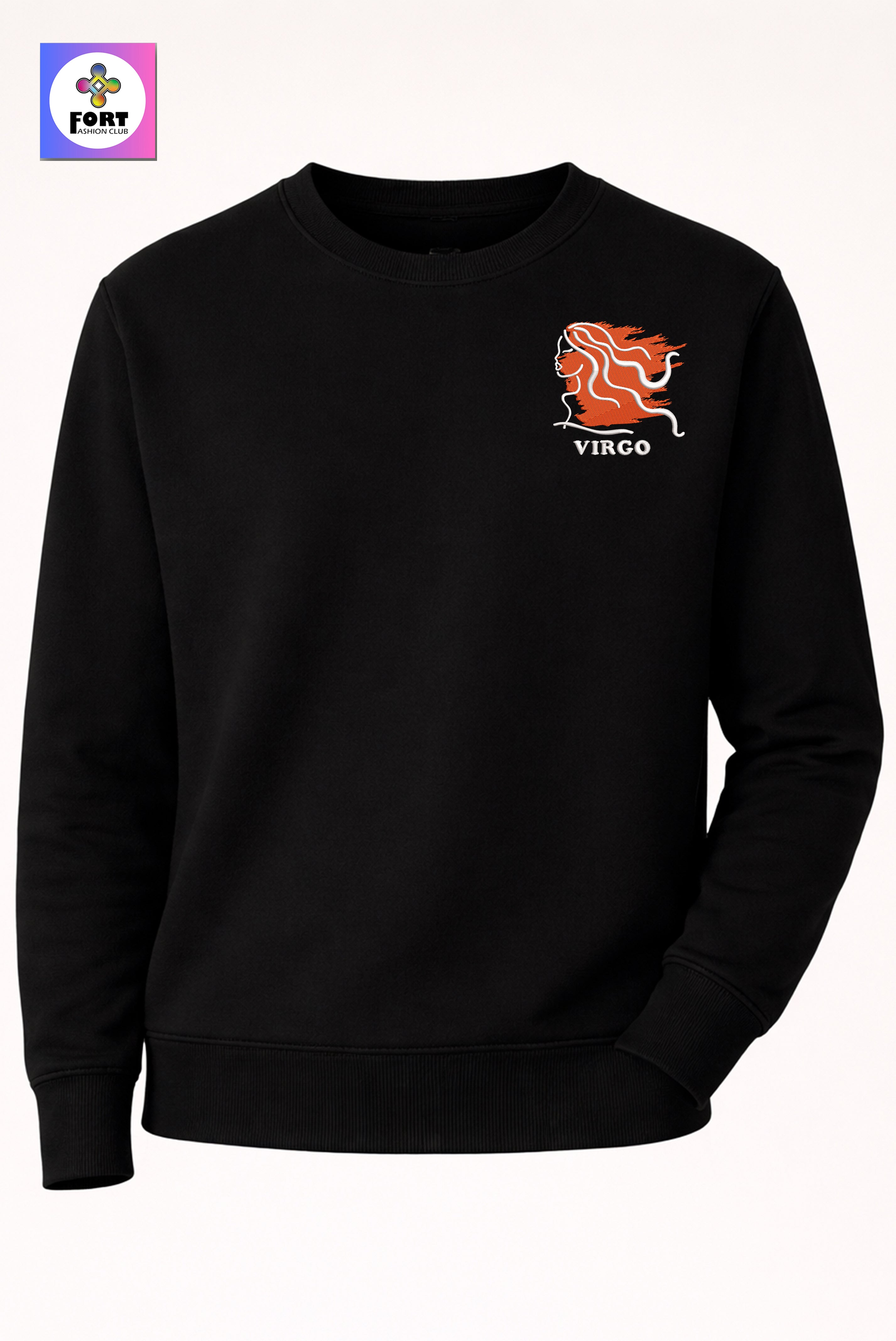 Crazy Zodiac Embroidery Unisex Sweatshirt – Virgo
