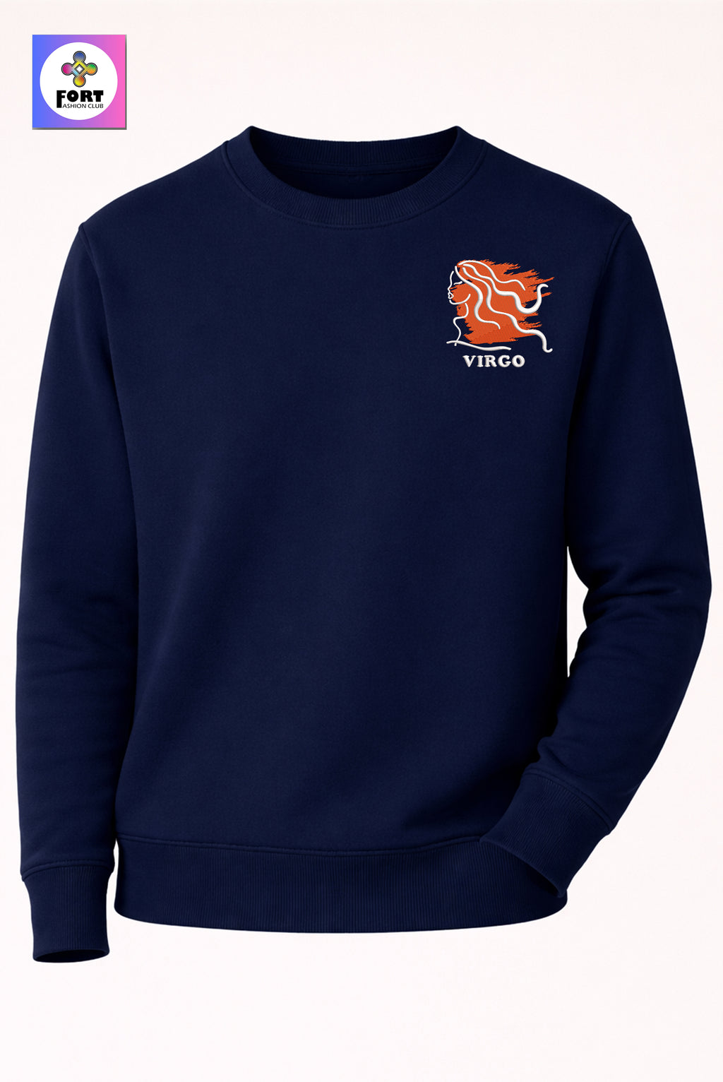 Crazy Zodiac Embroidery Unisex Sweatshirt – Virgo