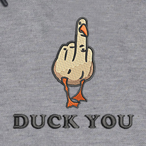 CRAZY EMBROIDERY HOODIE – DUCK