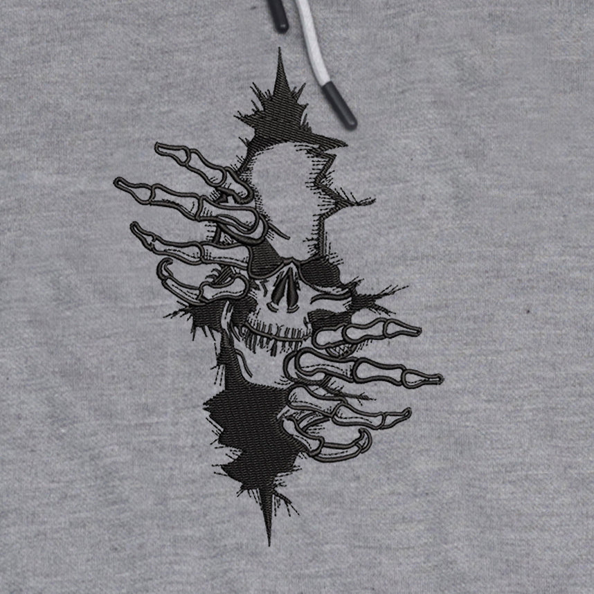 CRAZY EMBROIDERY HOODIE – ARTY SKULL
