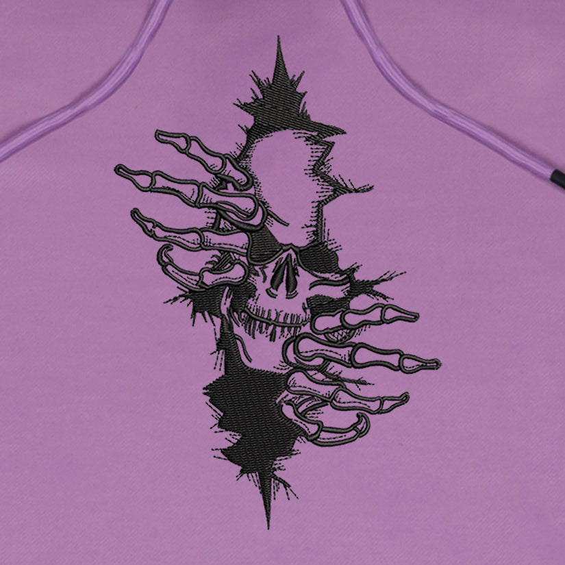 CRAZY EMBROIDERY HOODIE – ARTY SKULL