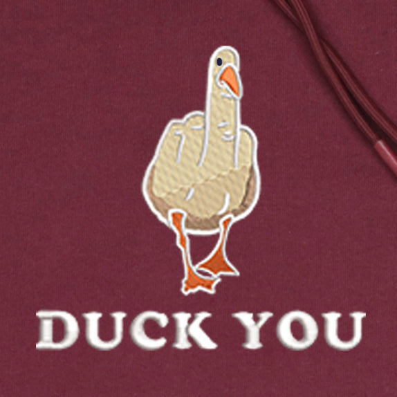 CRAZY EMBROIDERY HOODIE – DUCK