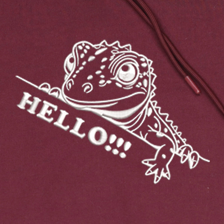 CRAZY EMBROIDERY HOODIE – LIZARD