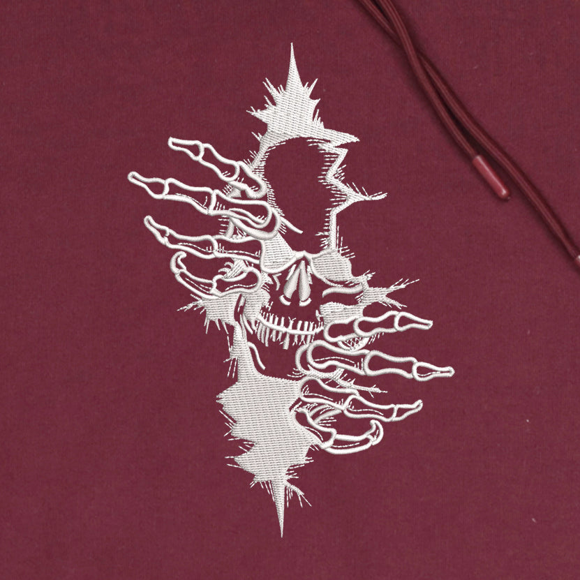 CRAZY EMBROIDERY HOODIE – ARTY SKULL