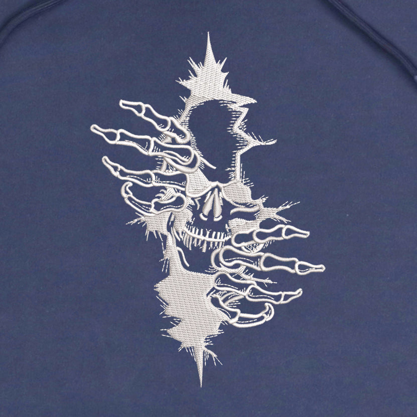 CRAZY EMBROIDERY HOODIE – ARTY SKULL