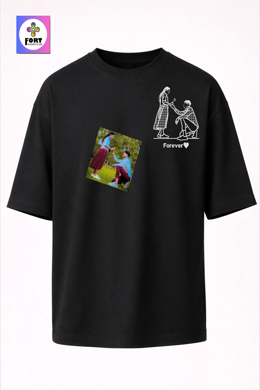 Personalized Embroidery Unisex (Drop Shoulder) Oversized T-Shirt