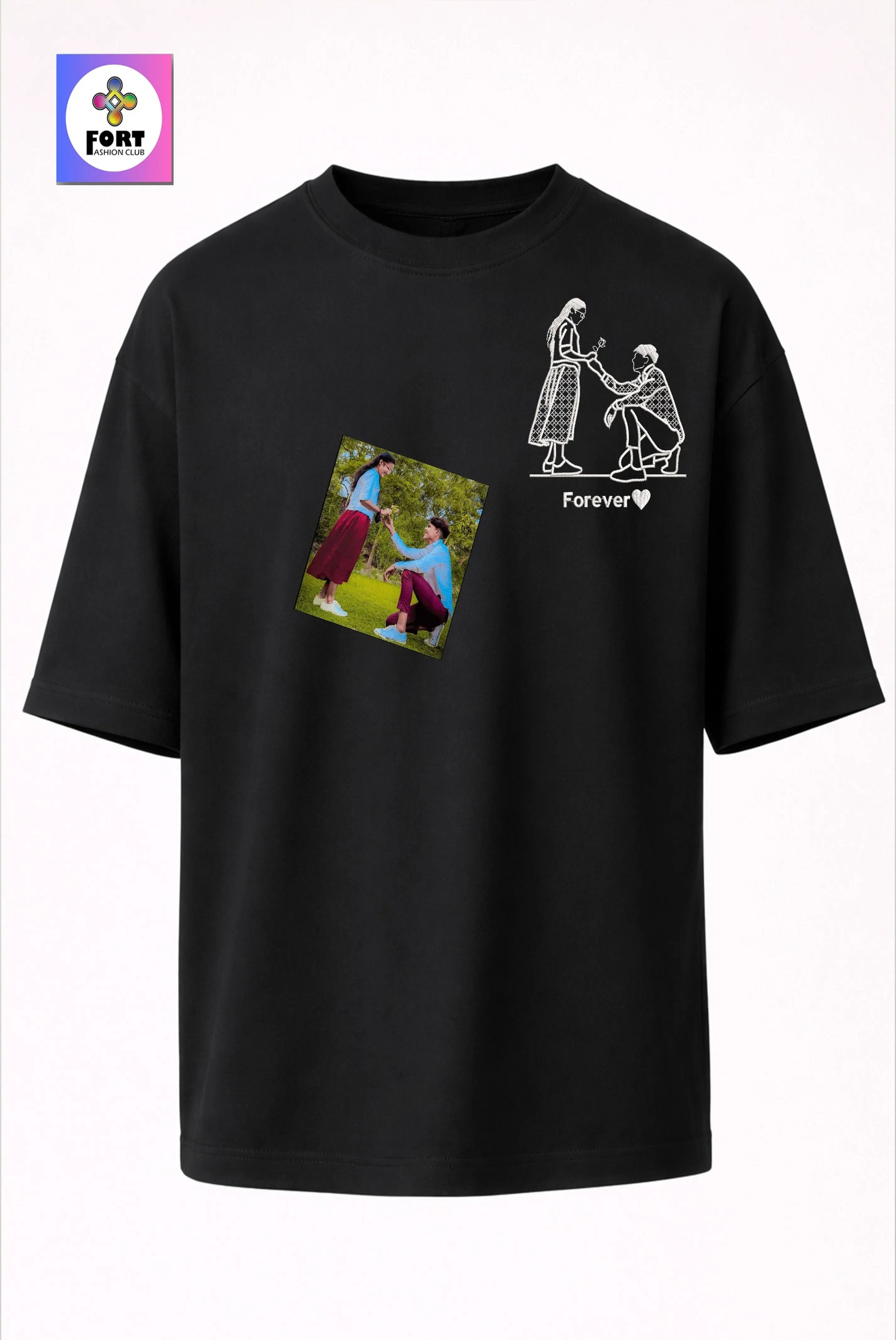 Personalized Embroidery Unisex (Drop Shoulder) Oversized T-Shirt