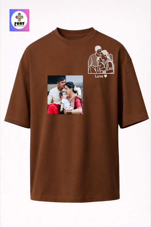 Personalized Embroidery Unisex (Drop Shoulder) Oversized T-Shirt