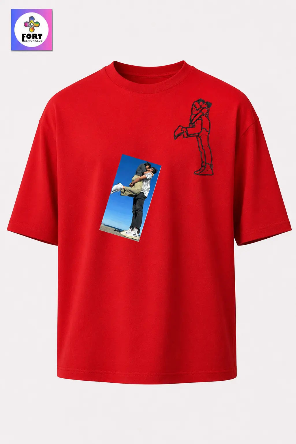 Personalized Embroidery Unisex (Drop Shoulder) Oversized T-Shirt