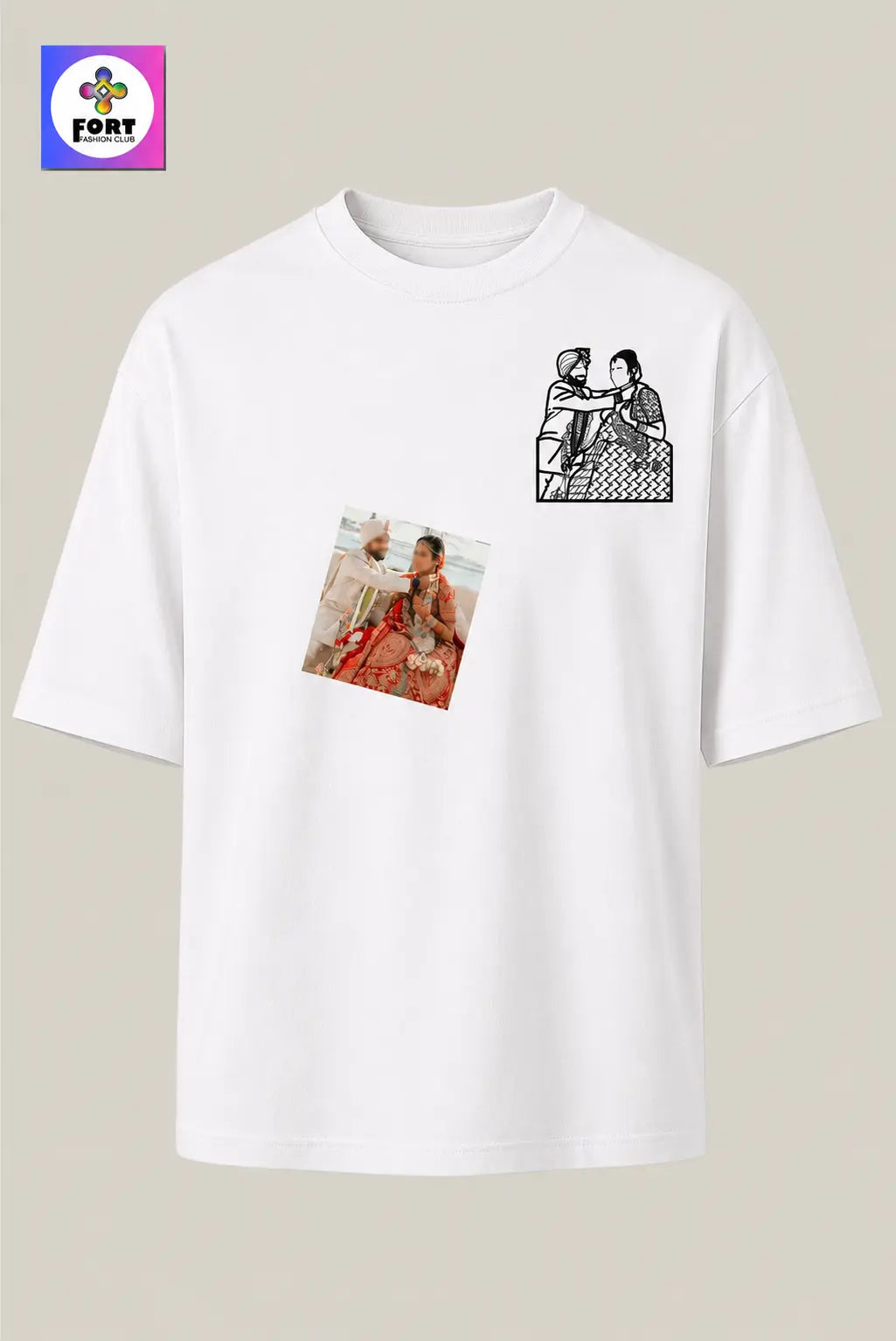 Personalized Embroidery Unisex (Drop Shoulder) Oversized T-Shirt
