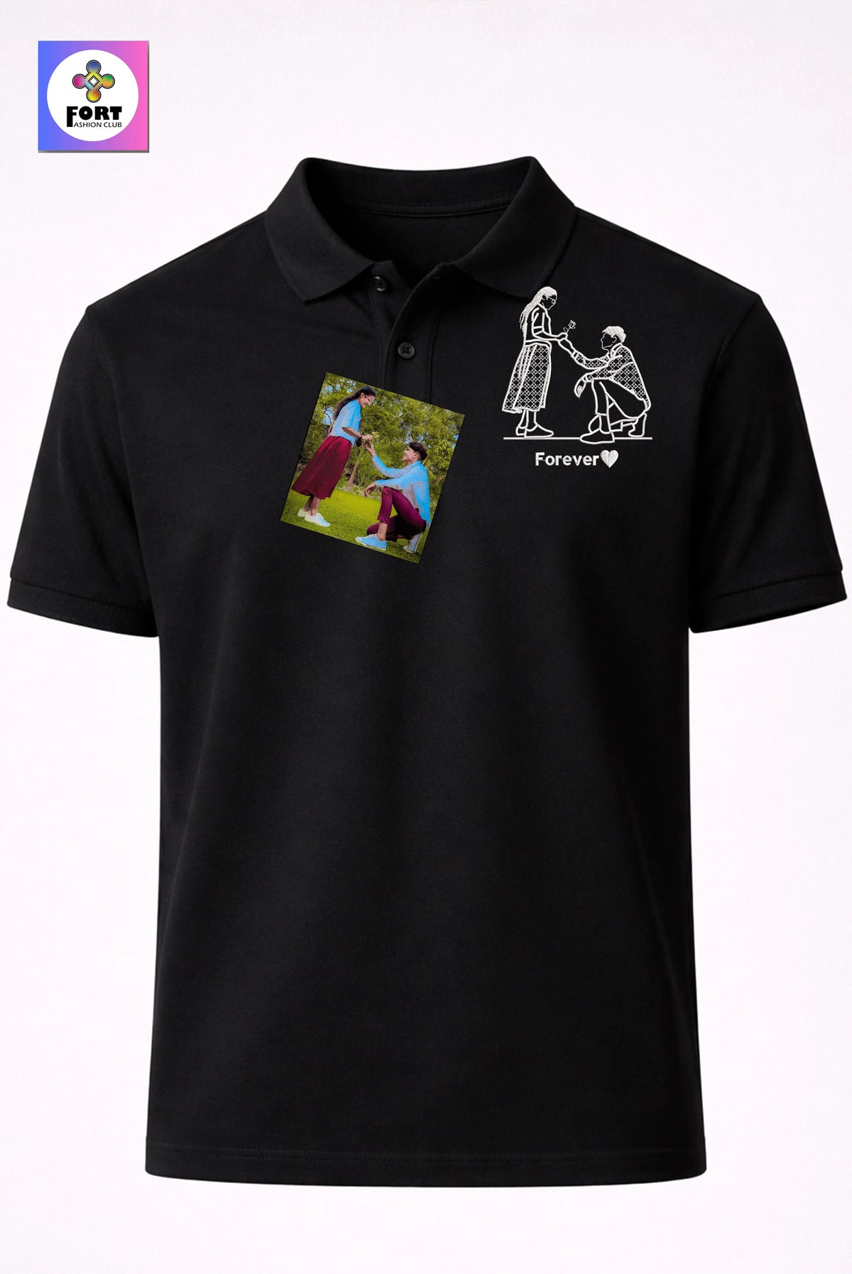 Personalized Embroidery Unisex - ( Collar ) Polo T-Shirt