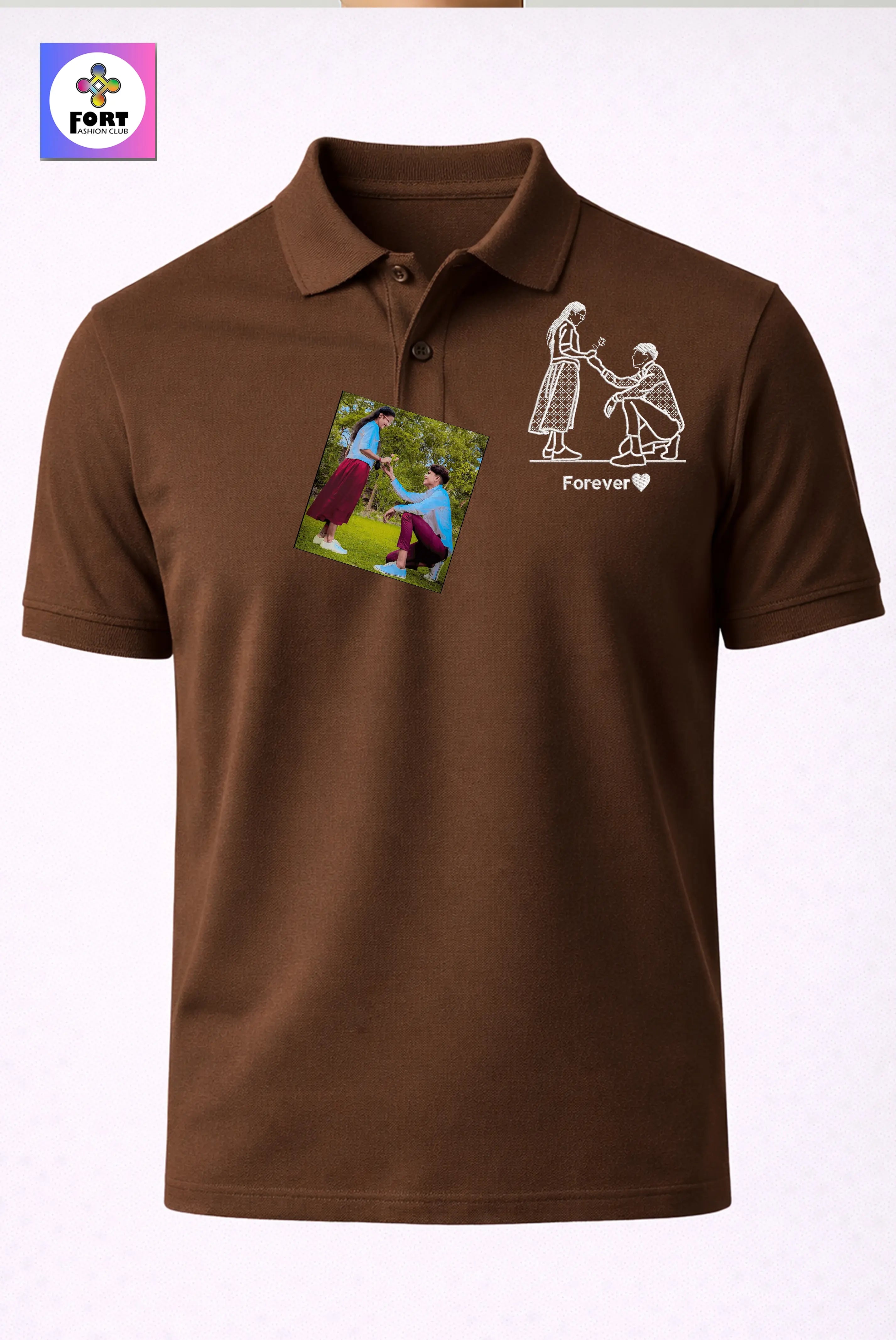 Personalized Embroidery Unisex - ( Collar ) Polo T-Shirt