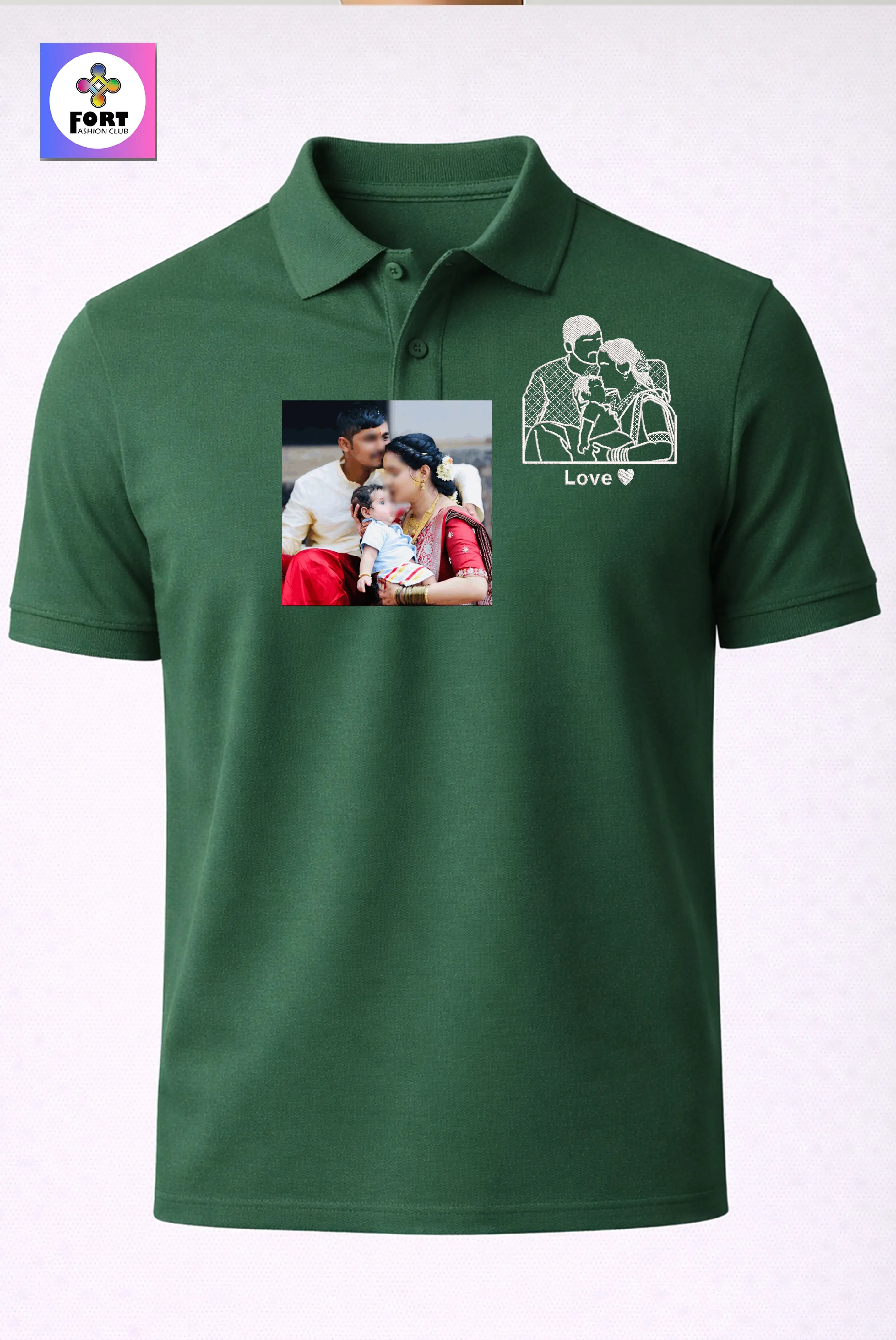 Personalized Embroidery Unisex - ( Collar ) Polo T-Shirt