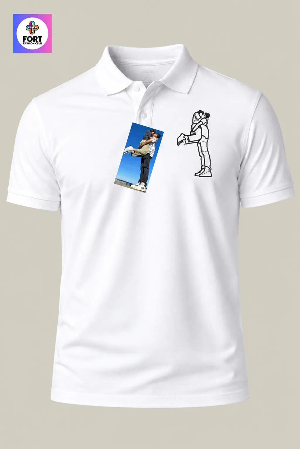 Personalized Embroidery Unisex - ( Collar ) Polo T-Shirt