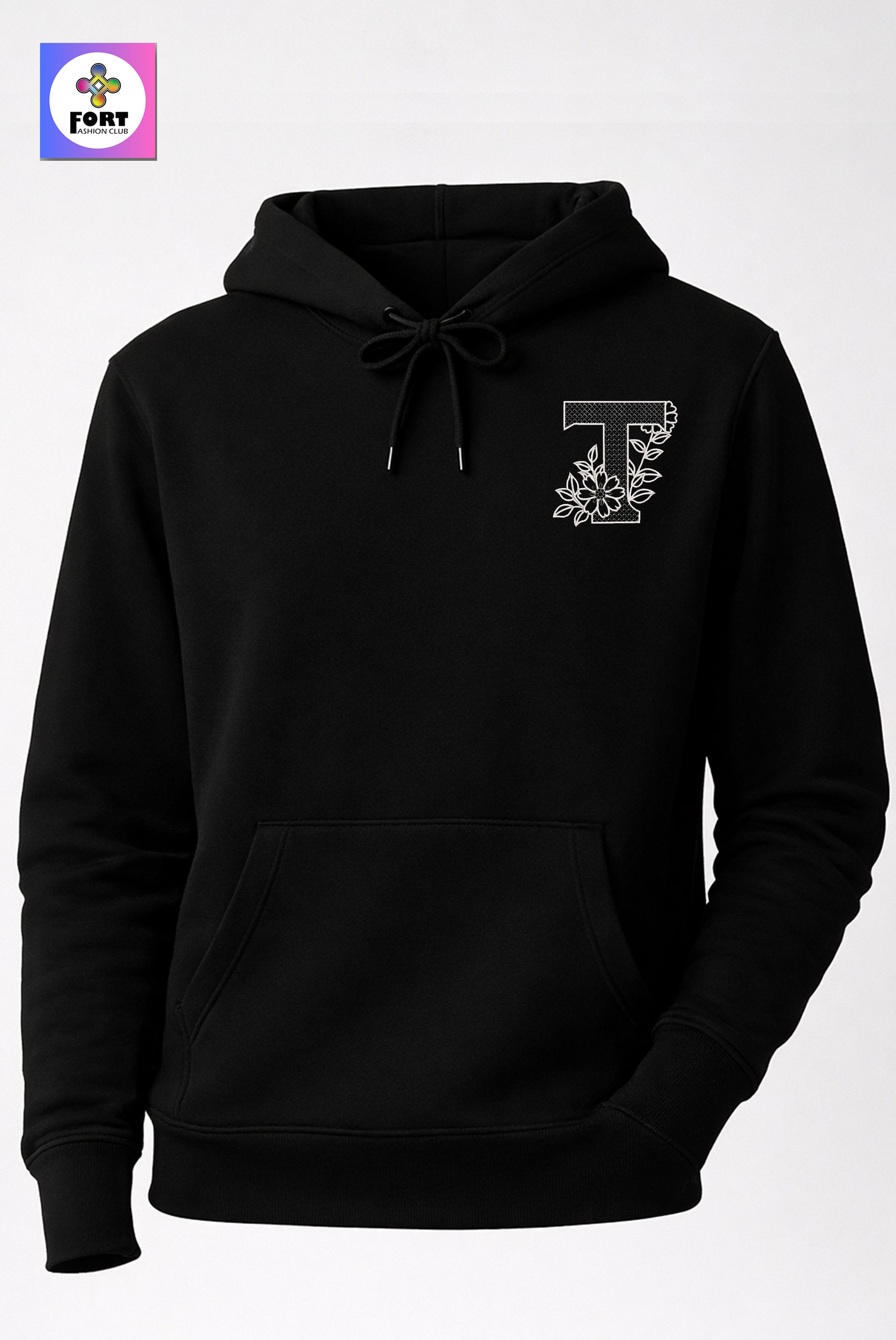Premium Alphabet Embroidery Unisex - Hoodie