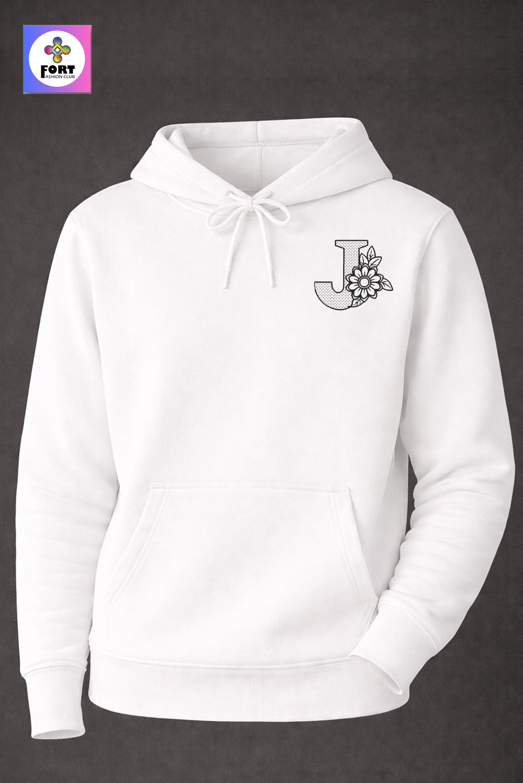 Premium Alphabet Embroidery Unisex - Hoodie