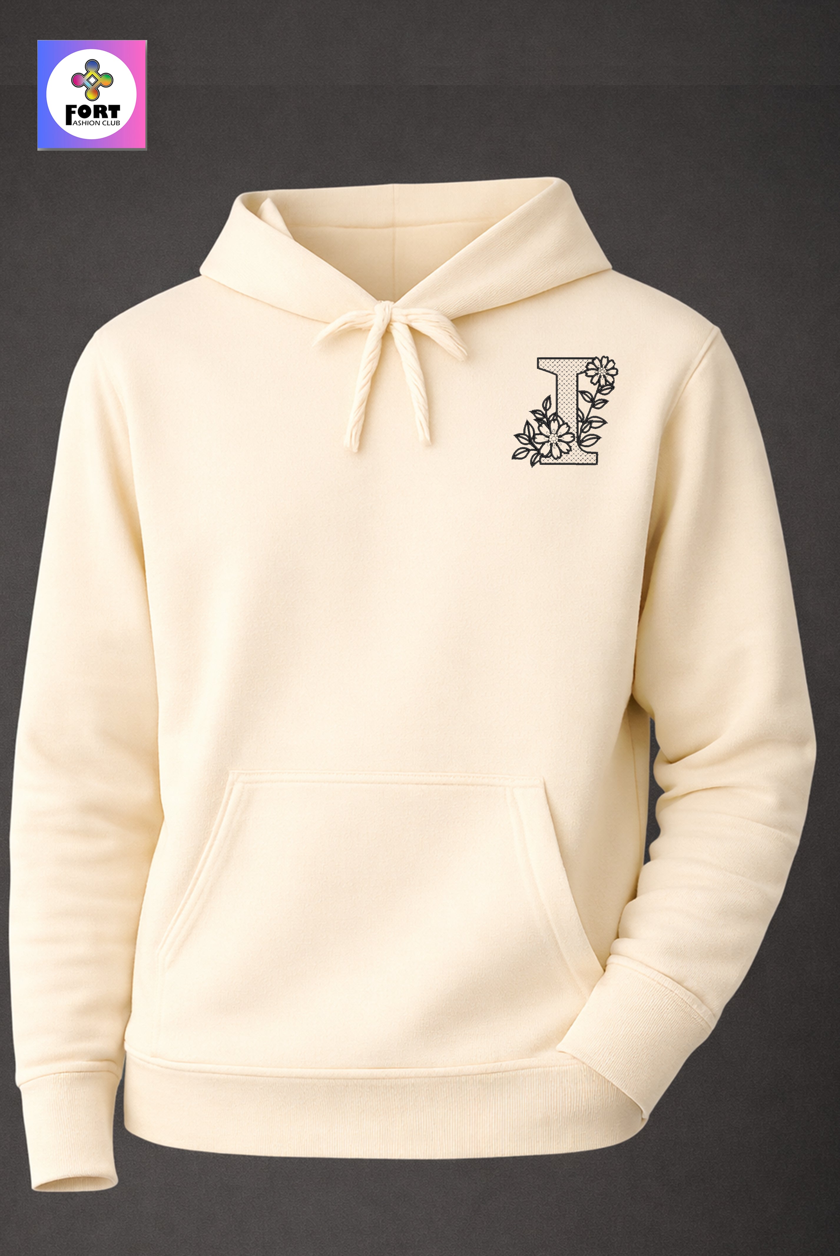 Premium Alphabet Embroidery Unisex - Hoodie