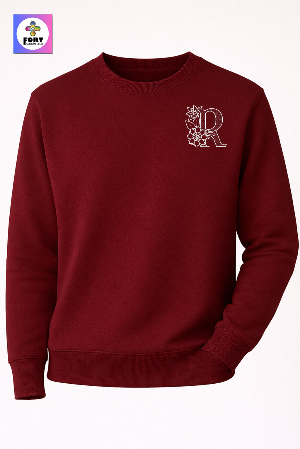 Premium Alphabet Embroidery Unisex Sweatshirt