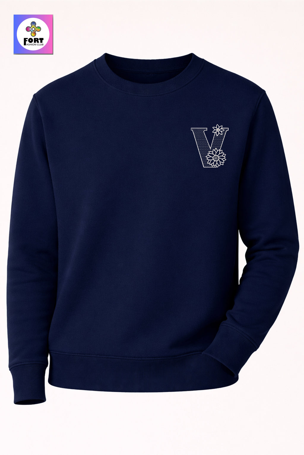 Premium Alphabet Embroidery Unisex Sweatshirt