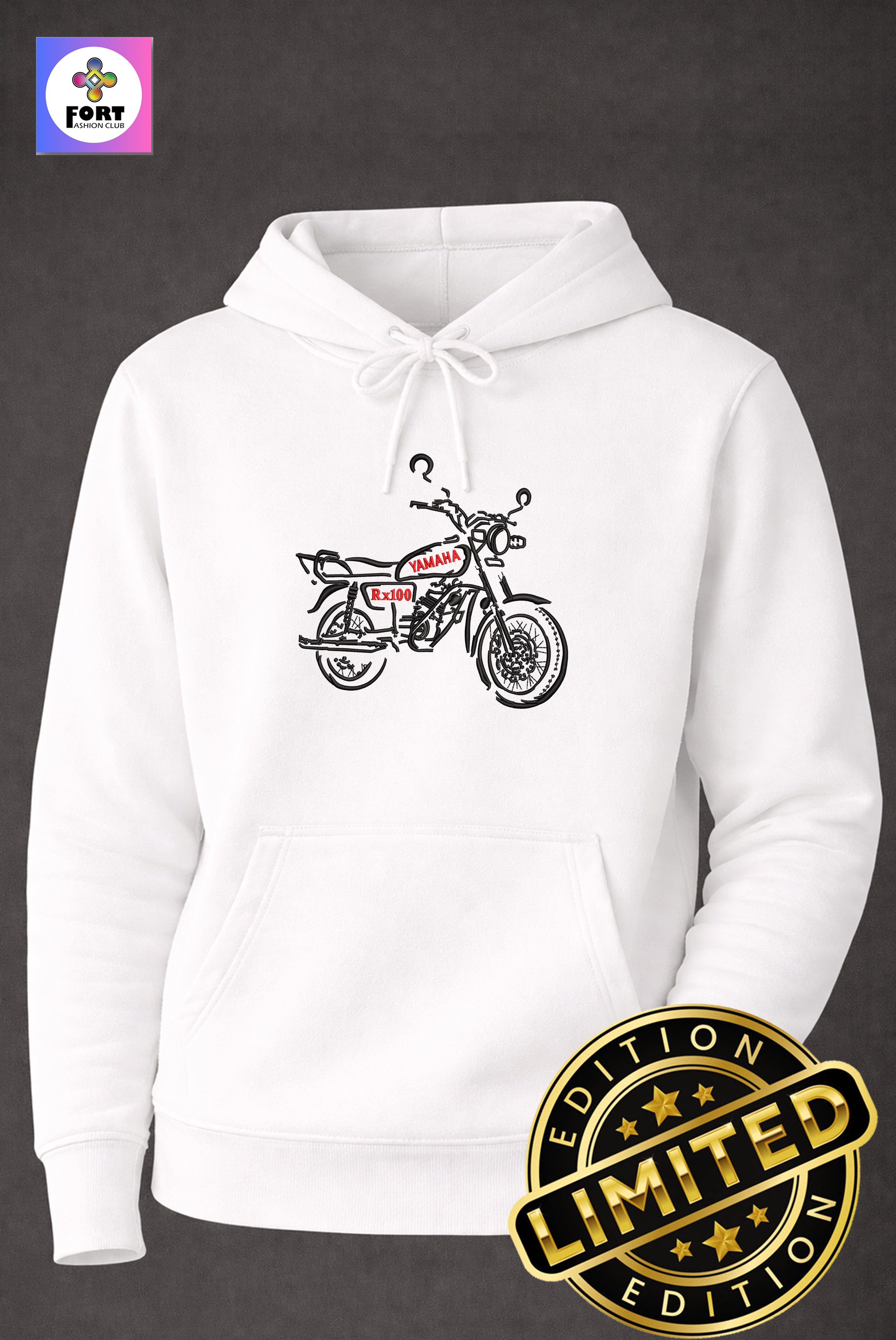 Special Edition Embroidery Unisex Hoodie Rx100