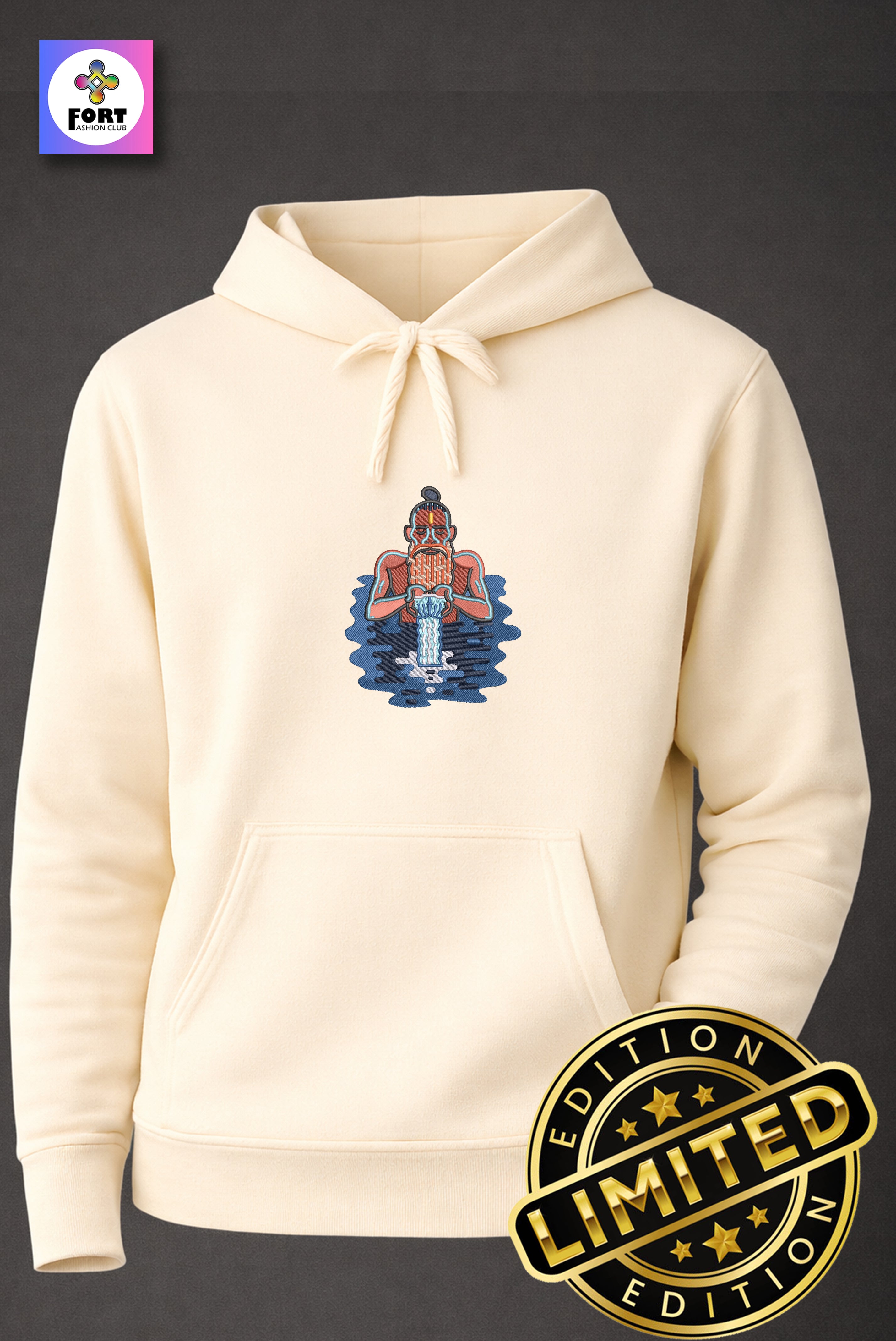 Special Edition Embroidery Unisex Hoodie Sadhuji