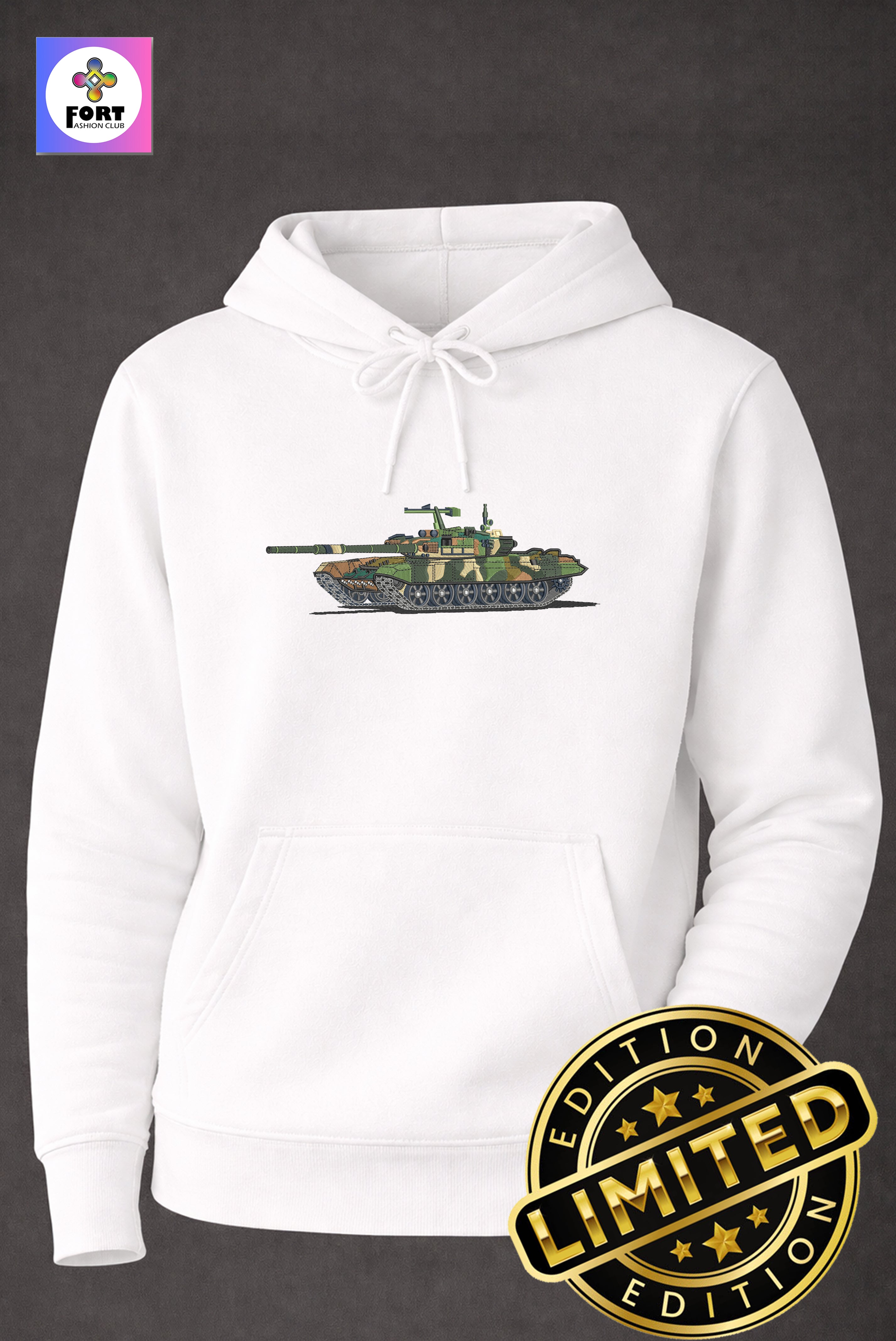 Special Edition Embroidery Unisex Hoodie Tank