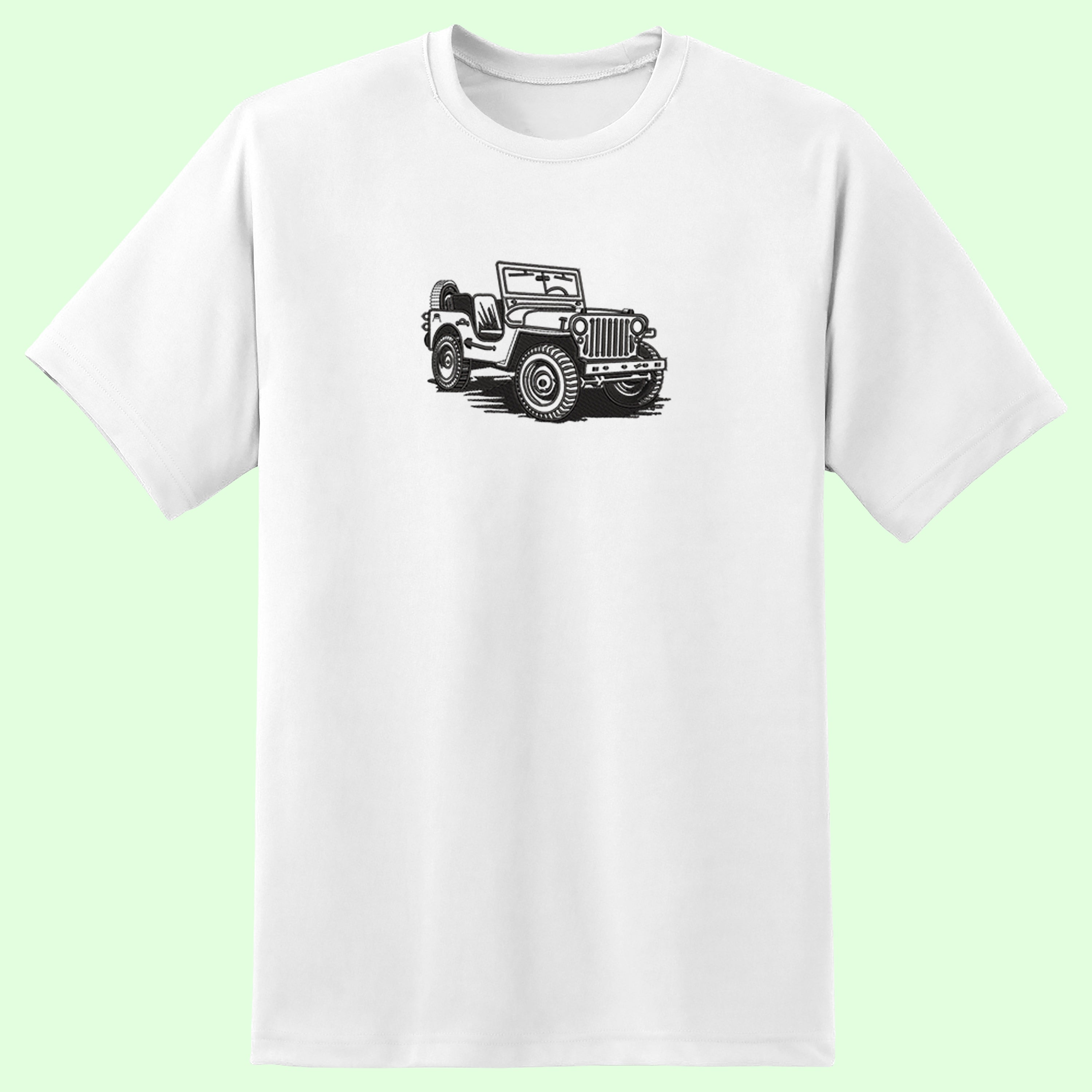 CRAZY EMBROIDERY OVERSIZED T-SHIRT (DROP SHOULDER) – JEEP