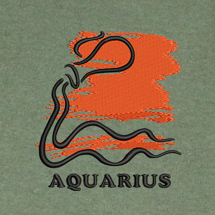 CRAZY EMBROIDERY HOODIE – AQUARIUS
