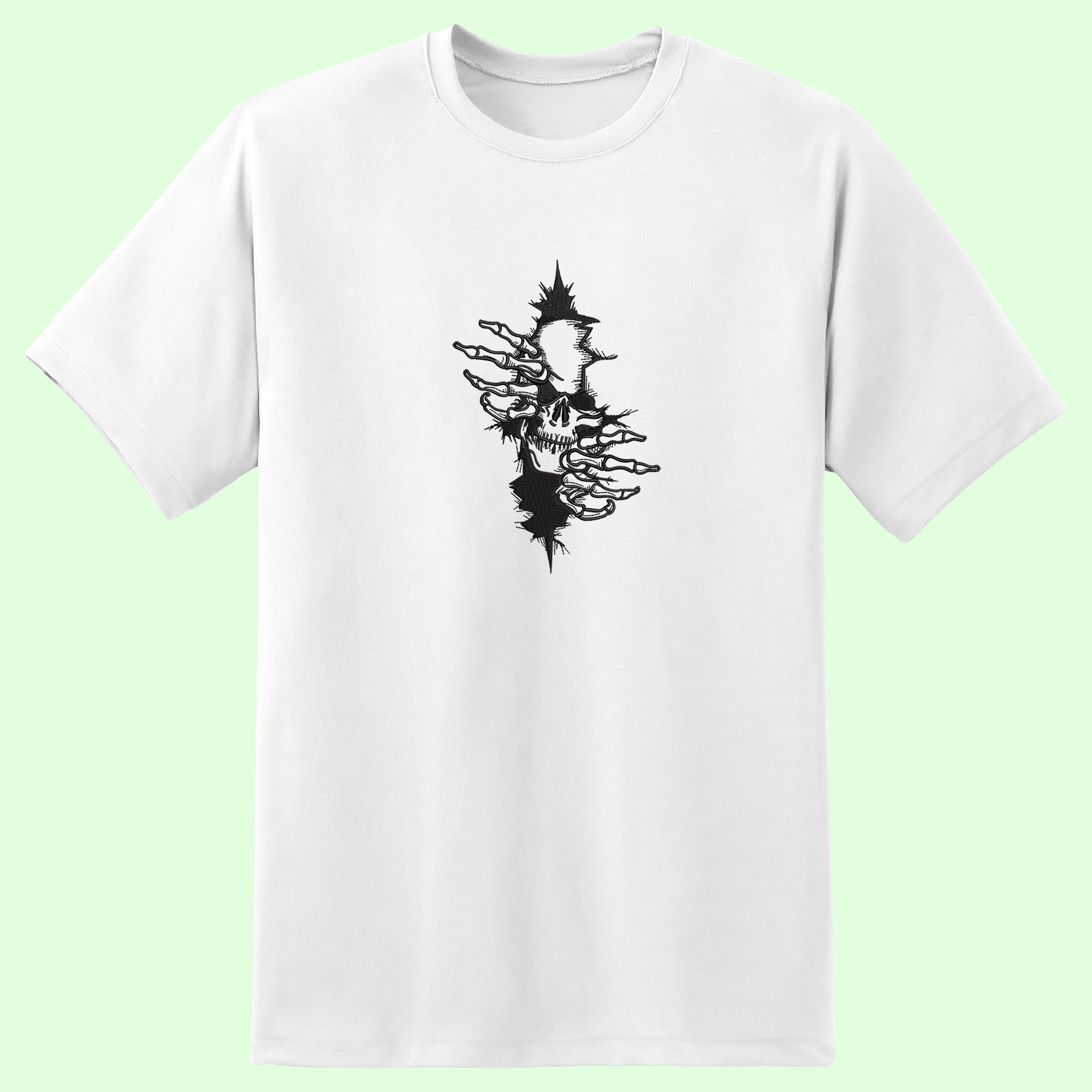 CRAZY EMBROIDERY OVERSIZED T-SHIRT (DROP SHOULDER) – ARTY SKULL