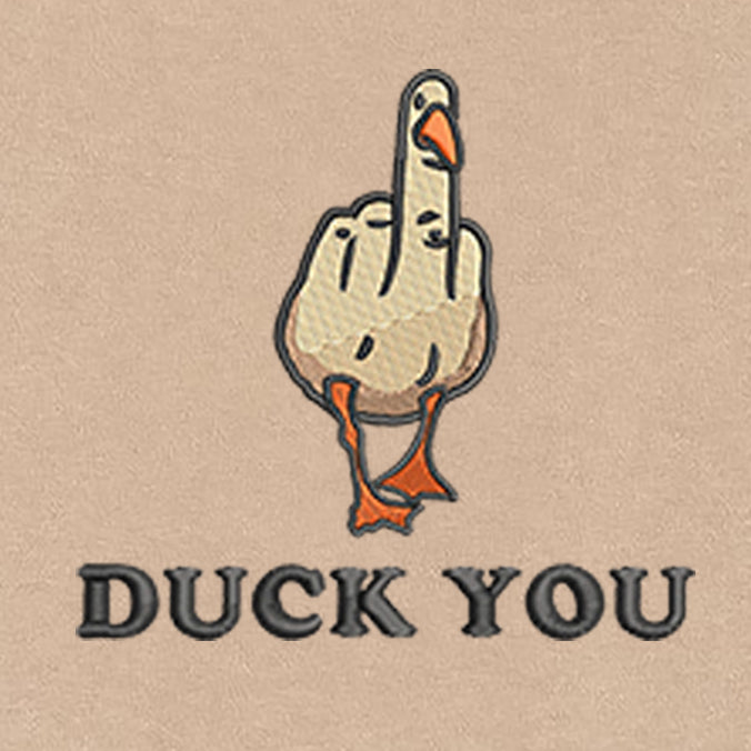 CRAZY EMBROIDERY OVERSIZED T-SHIRT (DROP SHOULDER) – DUCK