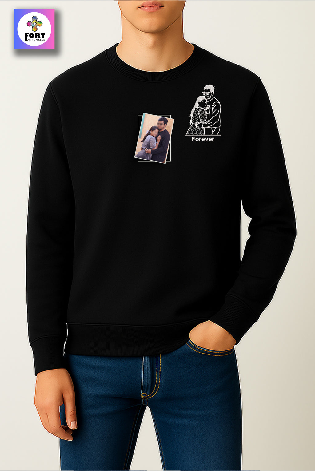 FREE.. TSHIRT WITH CUSTOMIZED EMBROIDERY UNISEX SWEATSHIRT