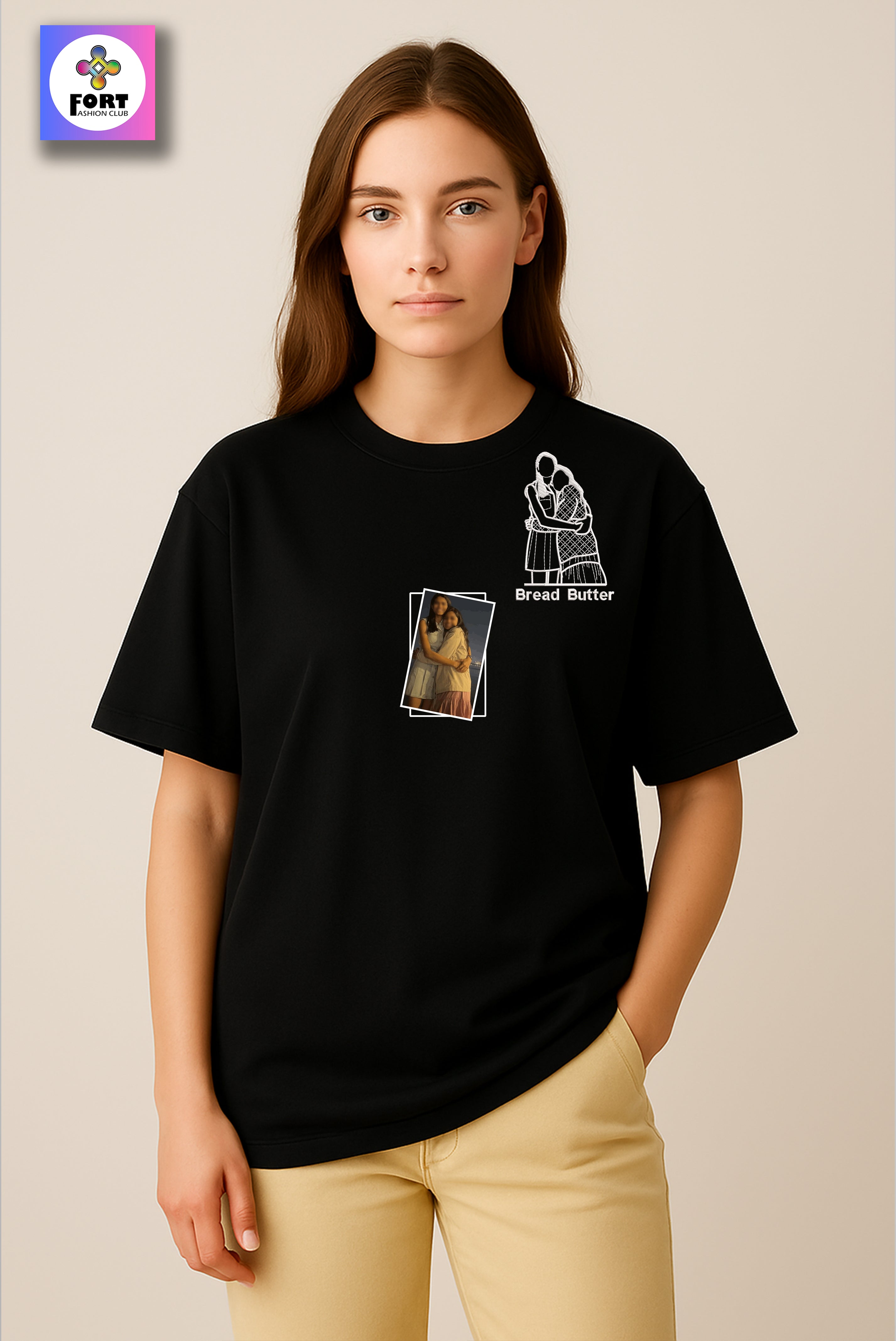PERSONALIZED EMBROIDERY OVERSIZED (DROP SHOULDER) T-SHIRT