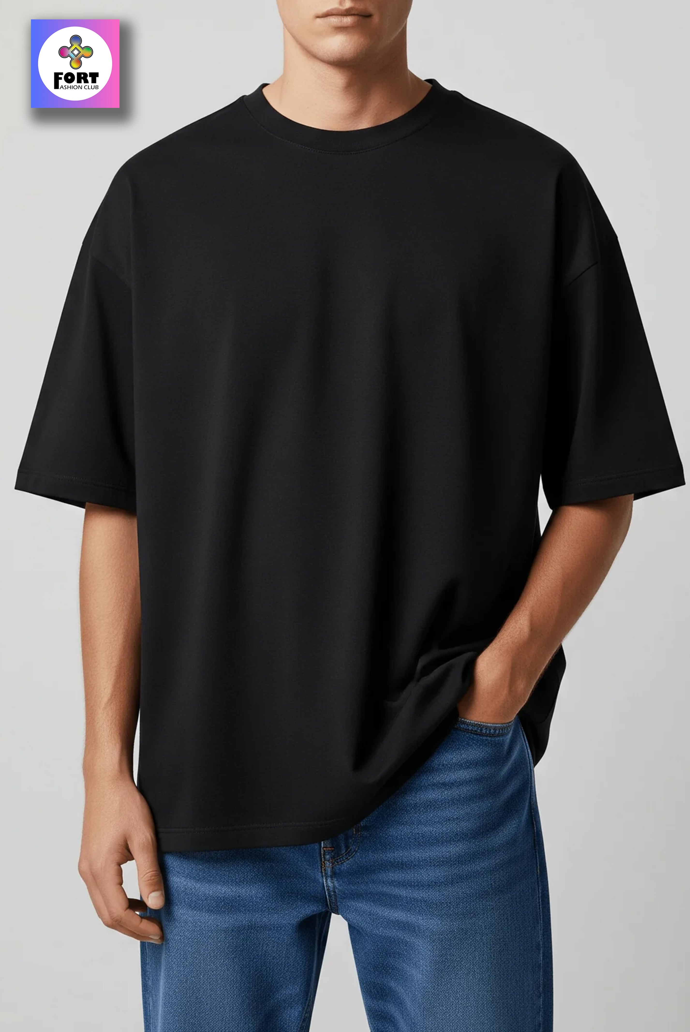 PERSONALIZED EMBROIDERY OVERSIZED (DROP SHOULDER) T-SHIRT