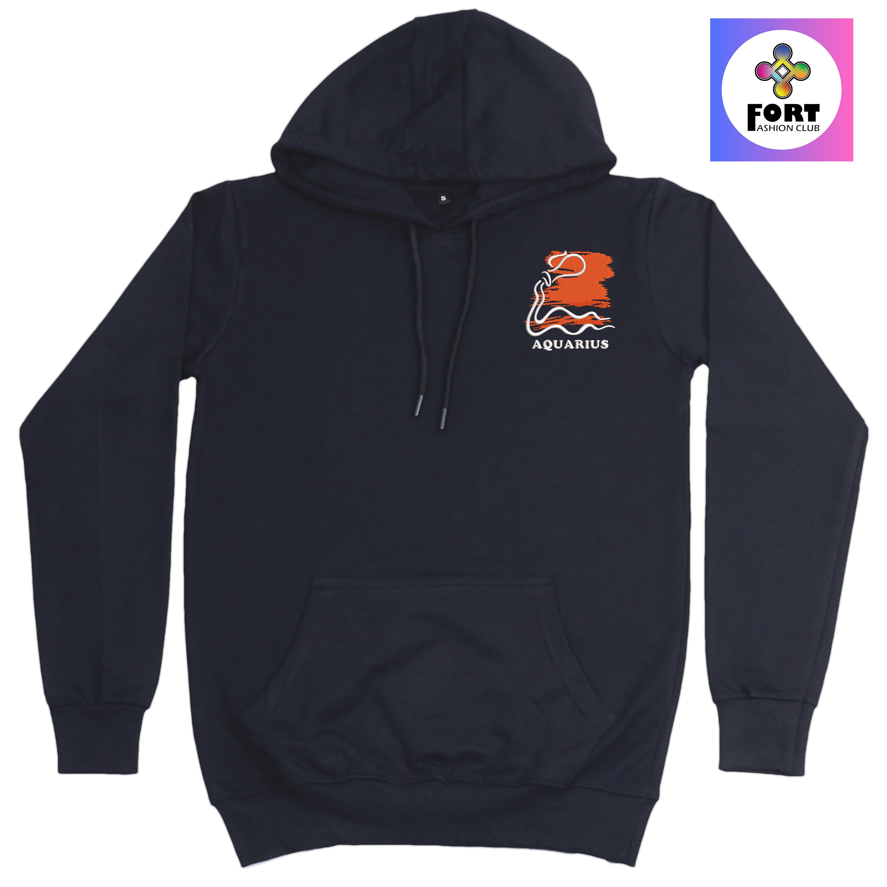 CRAZY EMBROIDERY HOODIE – AQUARIUS
