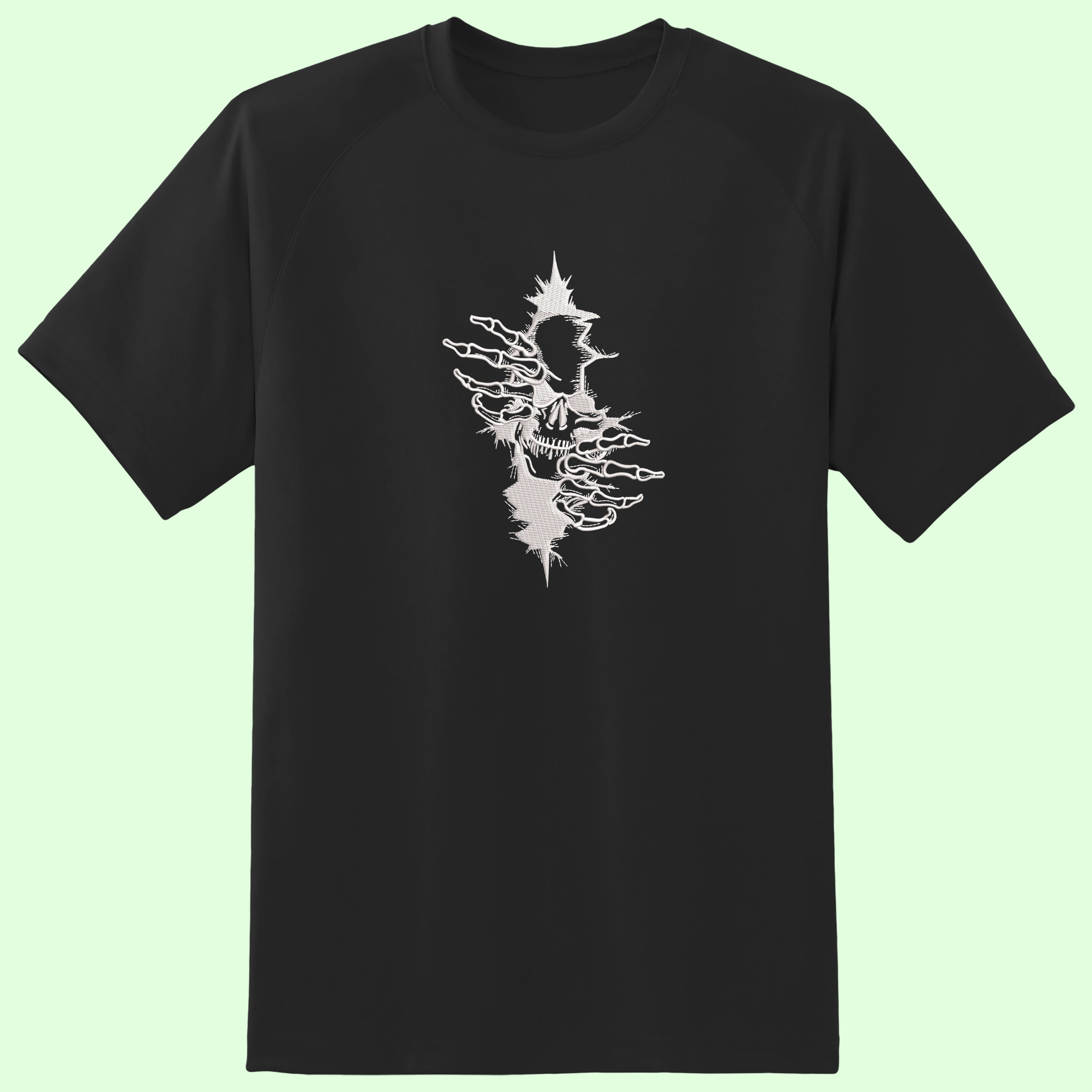 CRAZY EMBROIDERY OVERSIZED T-SHIRT (DROP SHOULDER) – ARTY SKULL