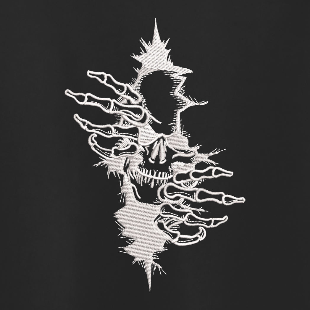 CRAZY EMBROIDERY OVERSIZED T-SHIRT (DROP SHOULDER) – ARTY SKULL