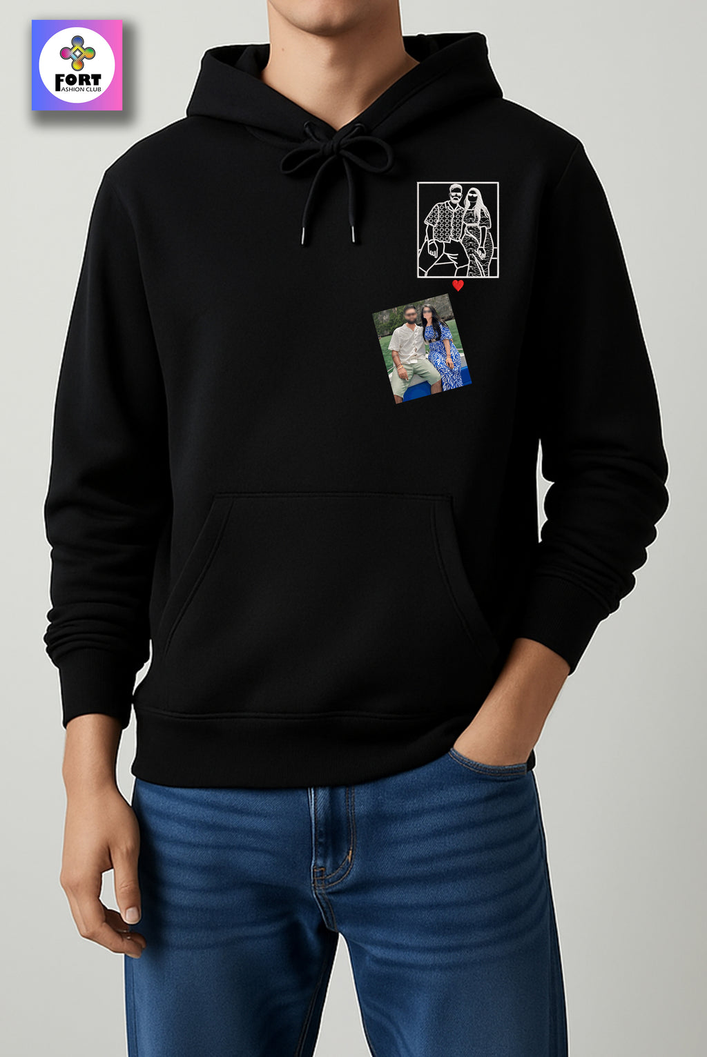 FREE.. T-SHIRT WITH PERSONALIZED EMBROIDERY UNISEX HOODIE