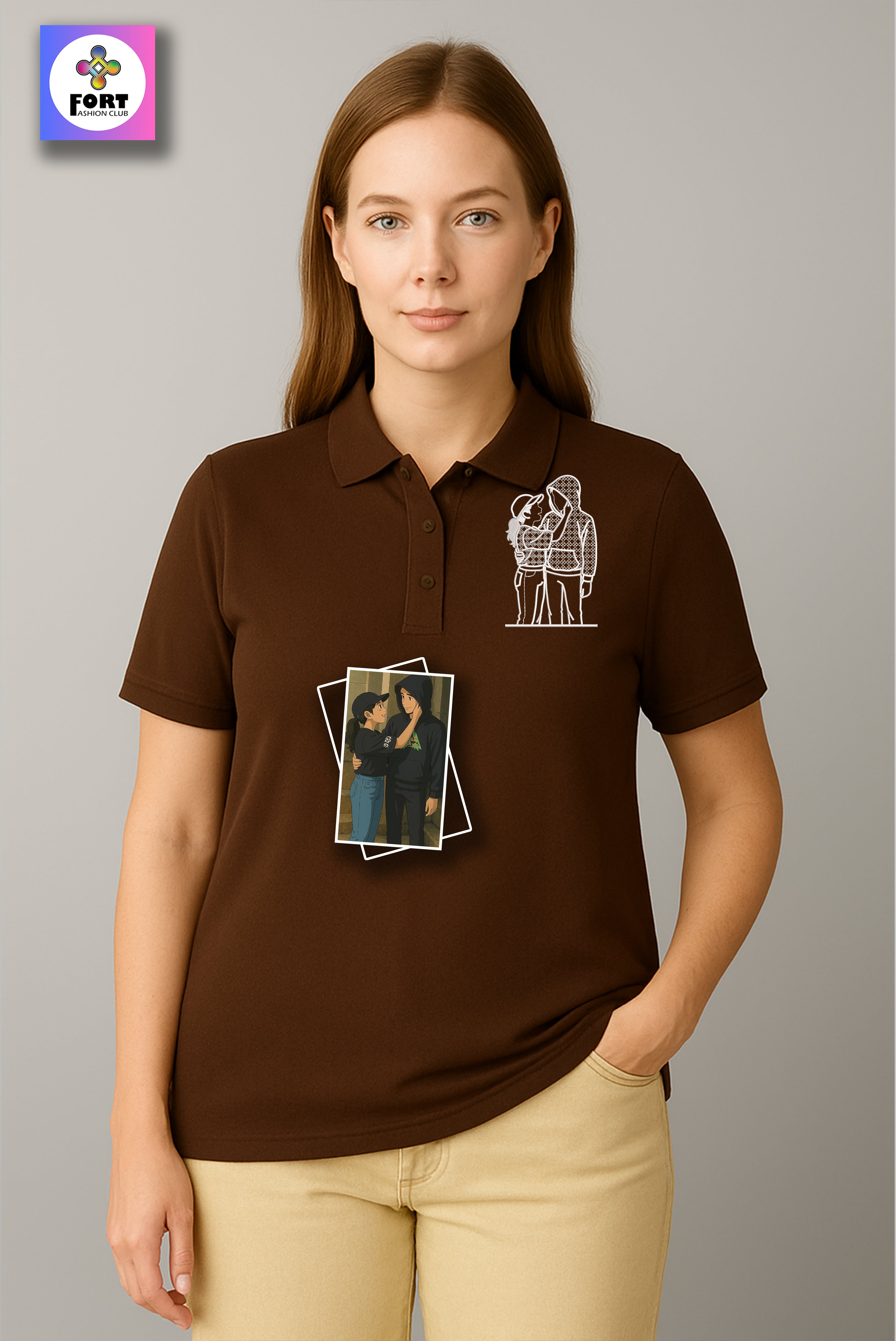 PERSONALIZED EMBROIDERY - ( COLLAR ) T-SHIRT
