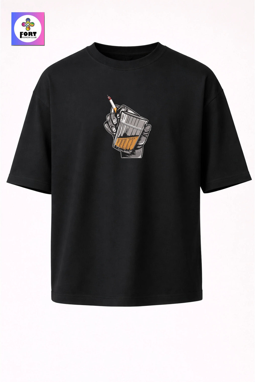 CRAZY EMBROIDERY UNISEX OVERSIZED T-SHIRT (DROP SHOULDER) – ENERGY