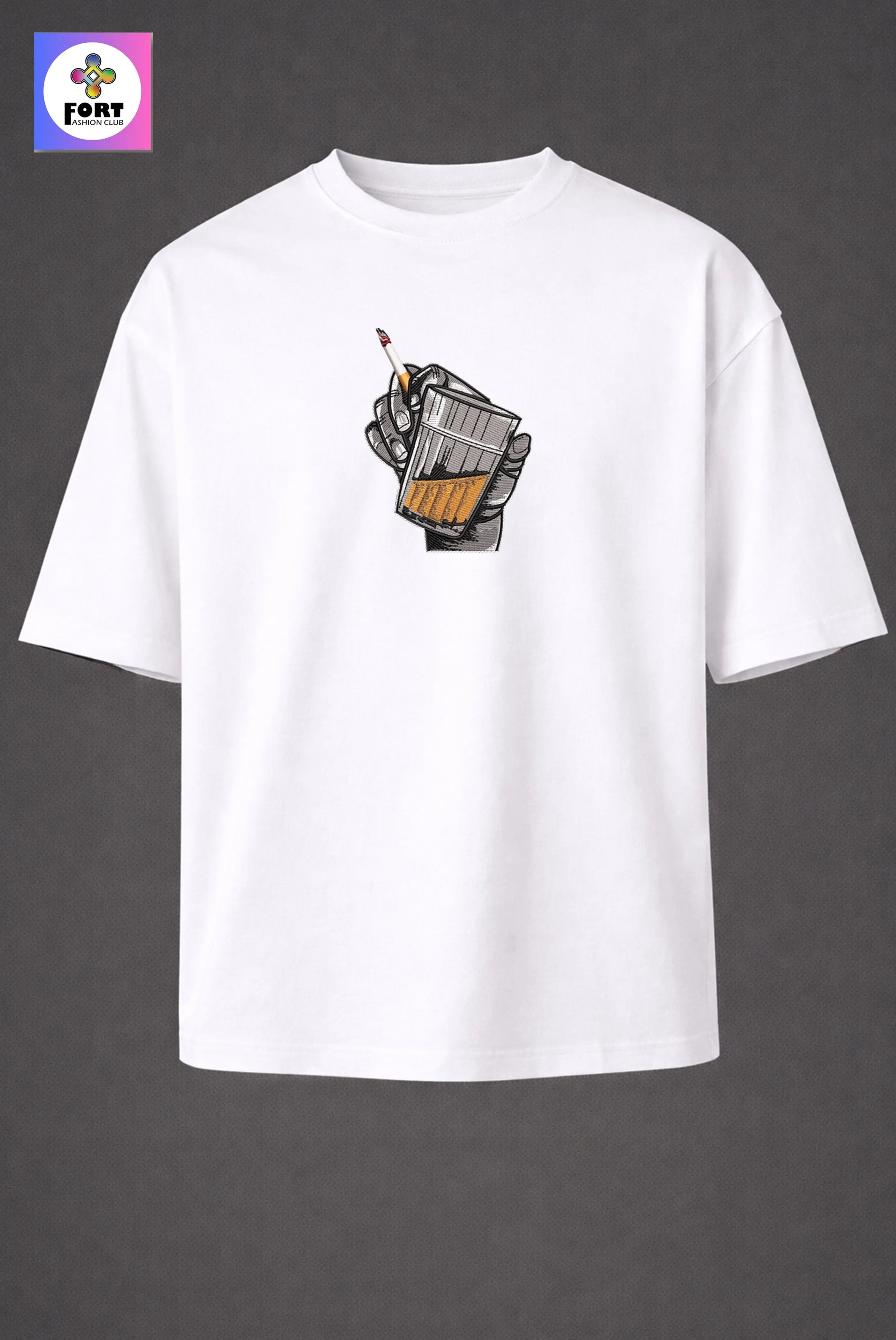 CRAZY EMBROIDERY UNISEX OVERSIZED T-SHIRT (DROP SHOULDER) – ENERGY