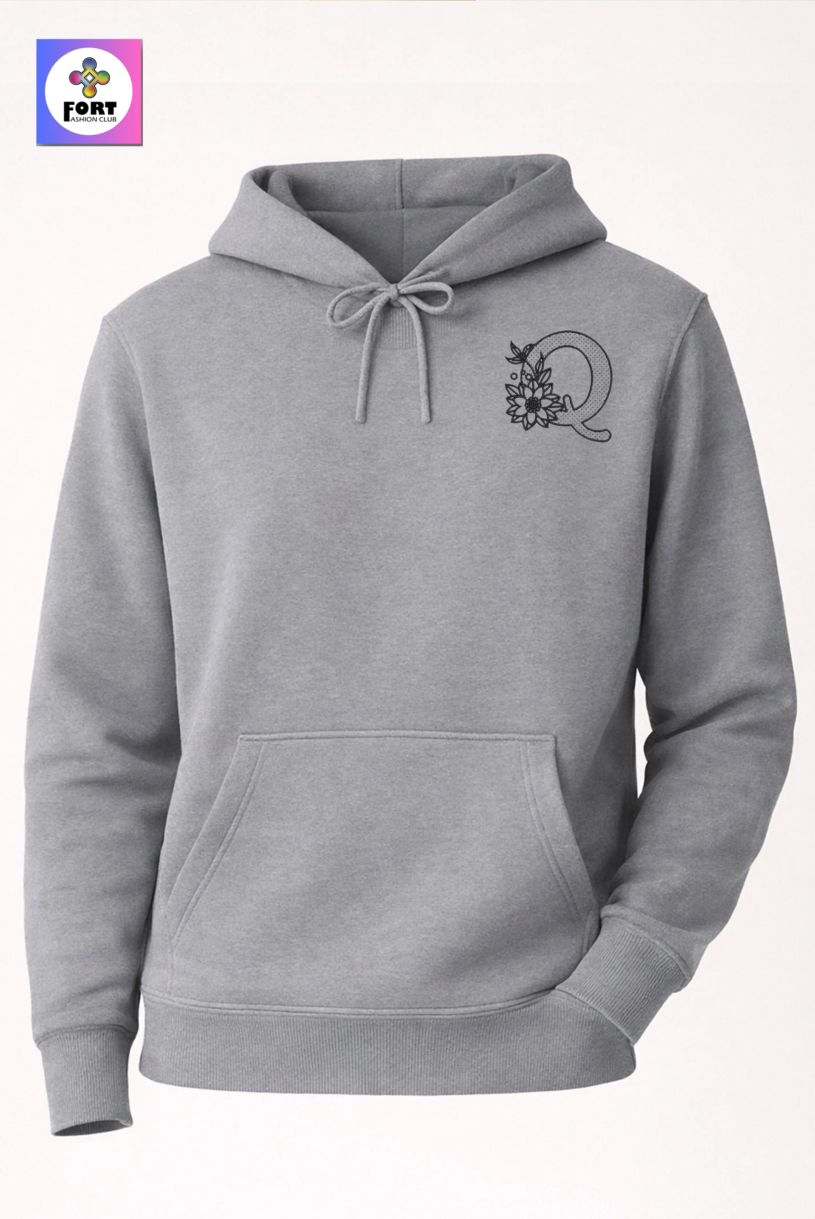 PREMIUM  ALPHABET EMBROIDERY UNISEX - HOODIE
